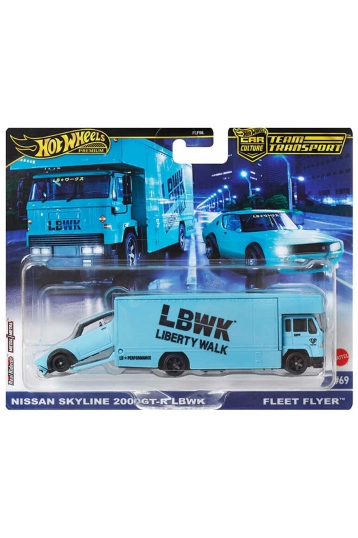 Hotwhells Hot Wheels Premium Car Culture Team Transport Nissan Skyline 2000GT-R LBWK