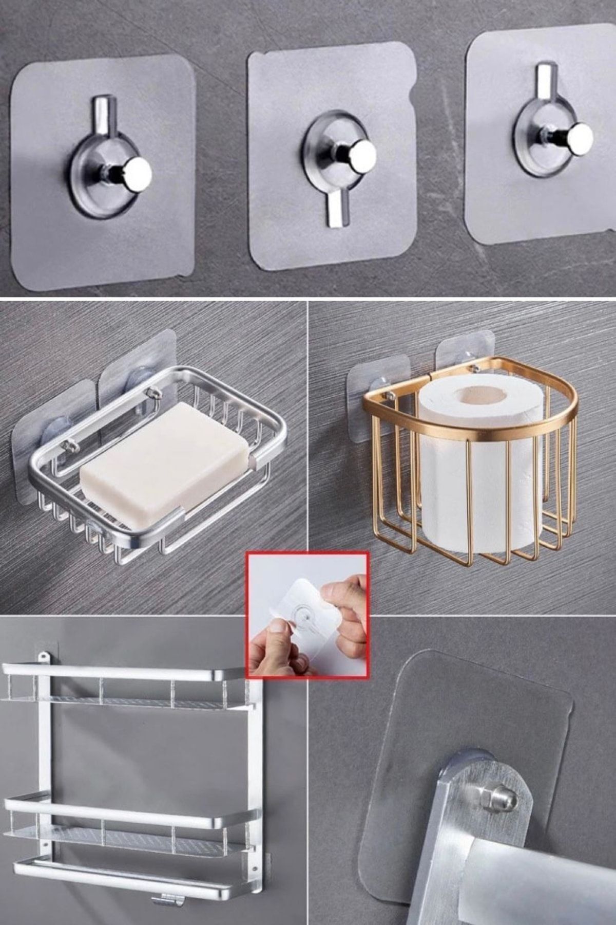 etteminönütoptanticaret Kiracılar Için Şeffaf Yapışkan Çivi Fotoğraf Çerçevesi Dikişsiz Mutfak Banyo Duvar Askı Kanca Tablo
