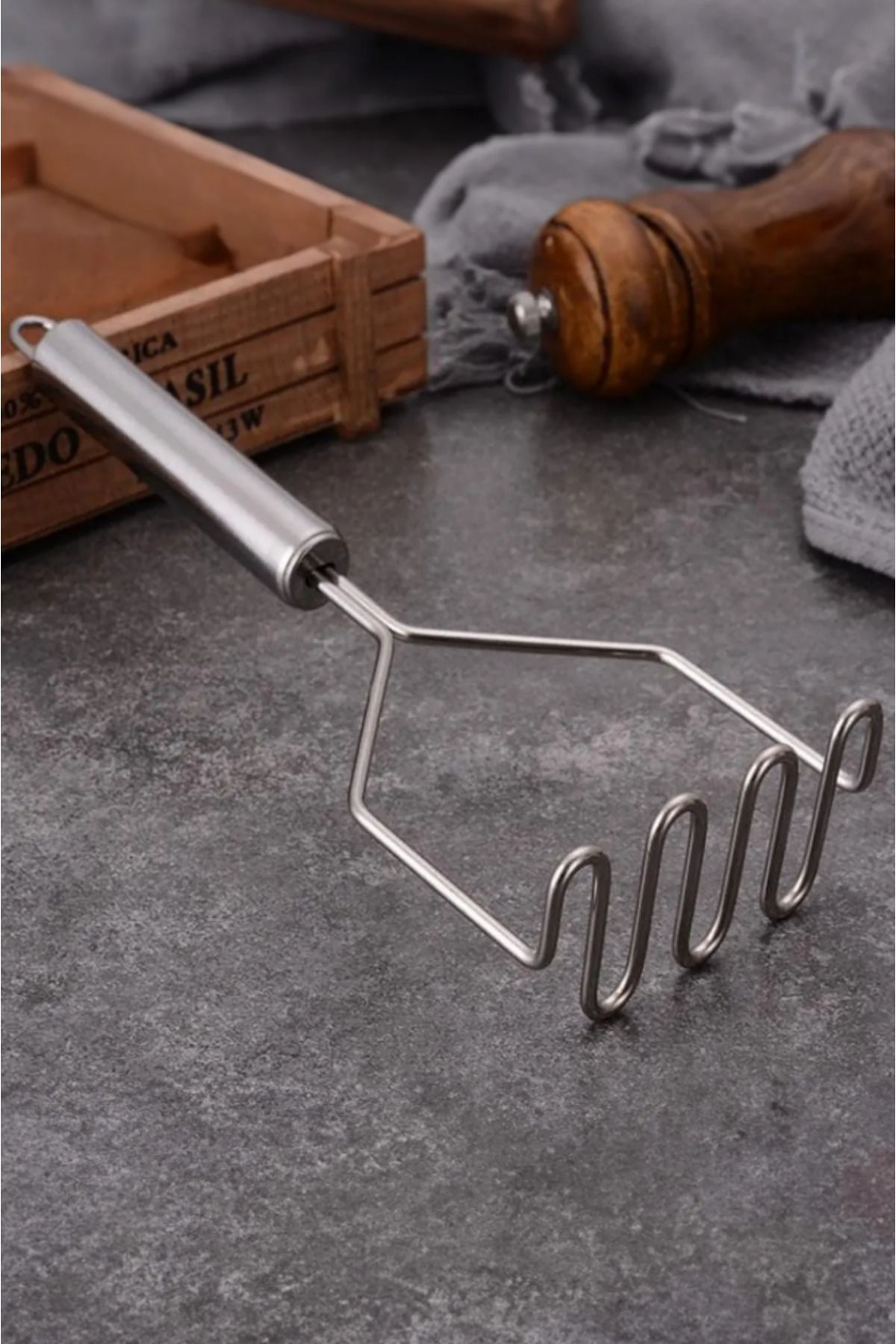 Ayd Kitchen Paslanmaz Çelik Patates Ezici Püre Yapıcı 24 Cm