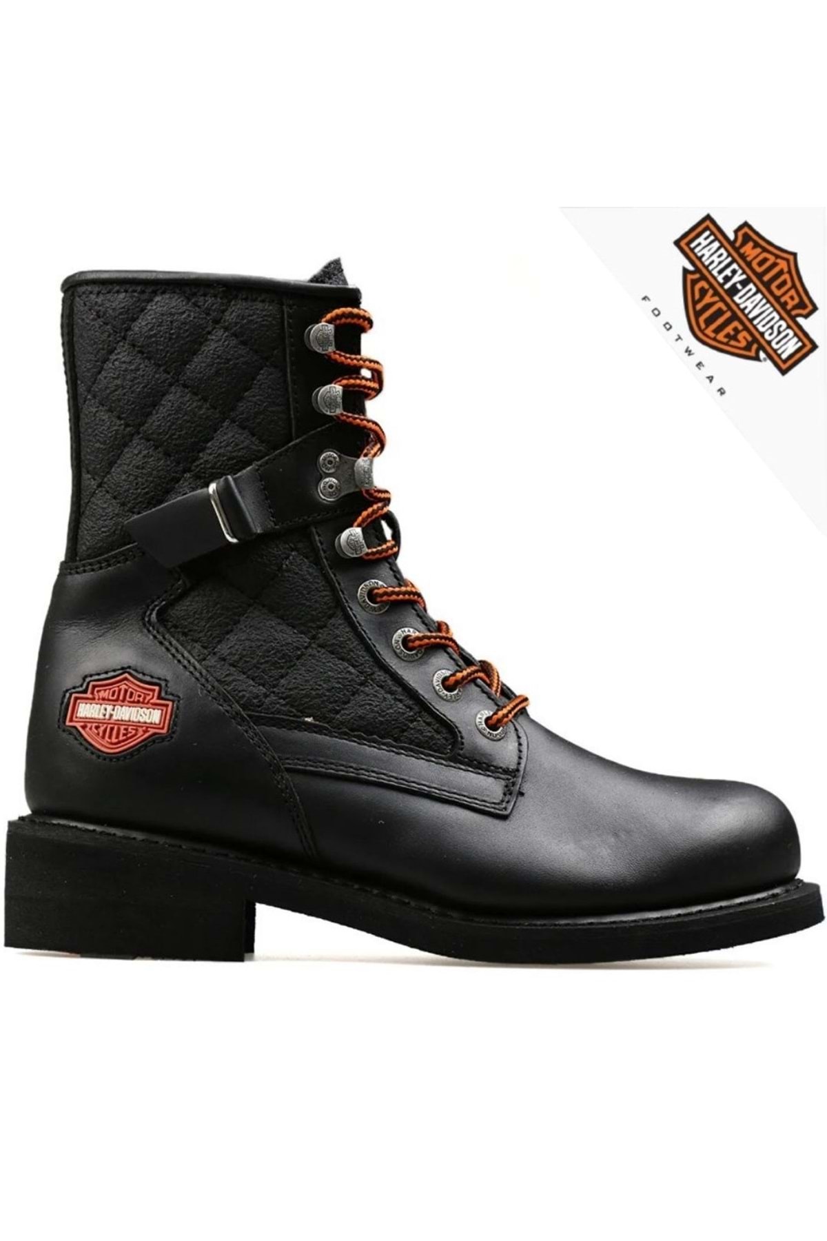 Harley Davidson 025G100078 New Worker Deri Postal Kadın Bot SİYAH-CİLT