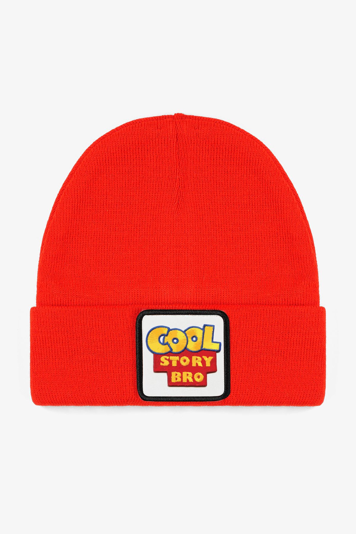 CraftID Cool Story Bro Değiştirilebilir Patchli Kırmızı %100 Akrilik Unisex Bere