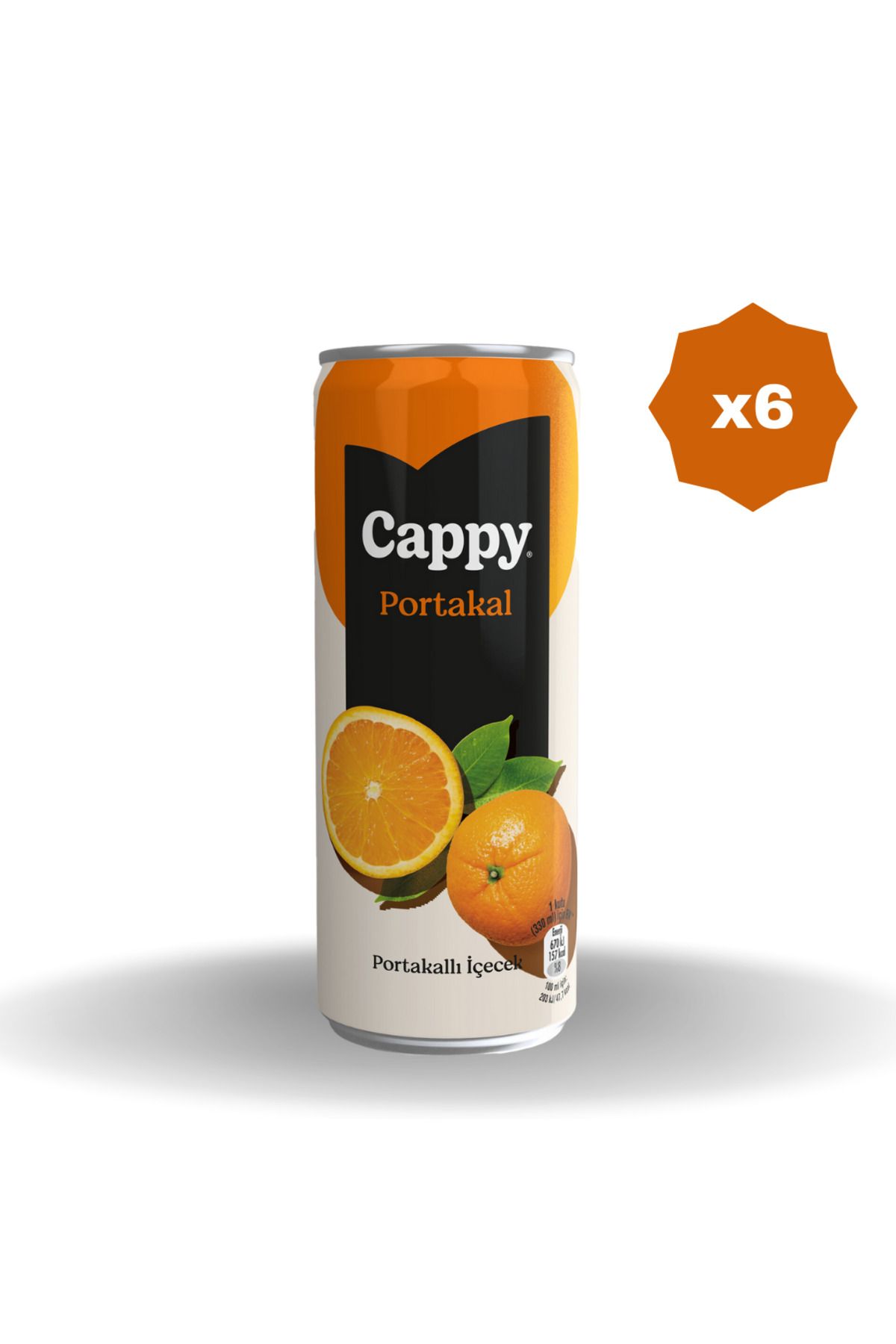 Cappy PORTAKAL NEKTARI KUTU 330 ML - (6 ADET)