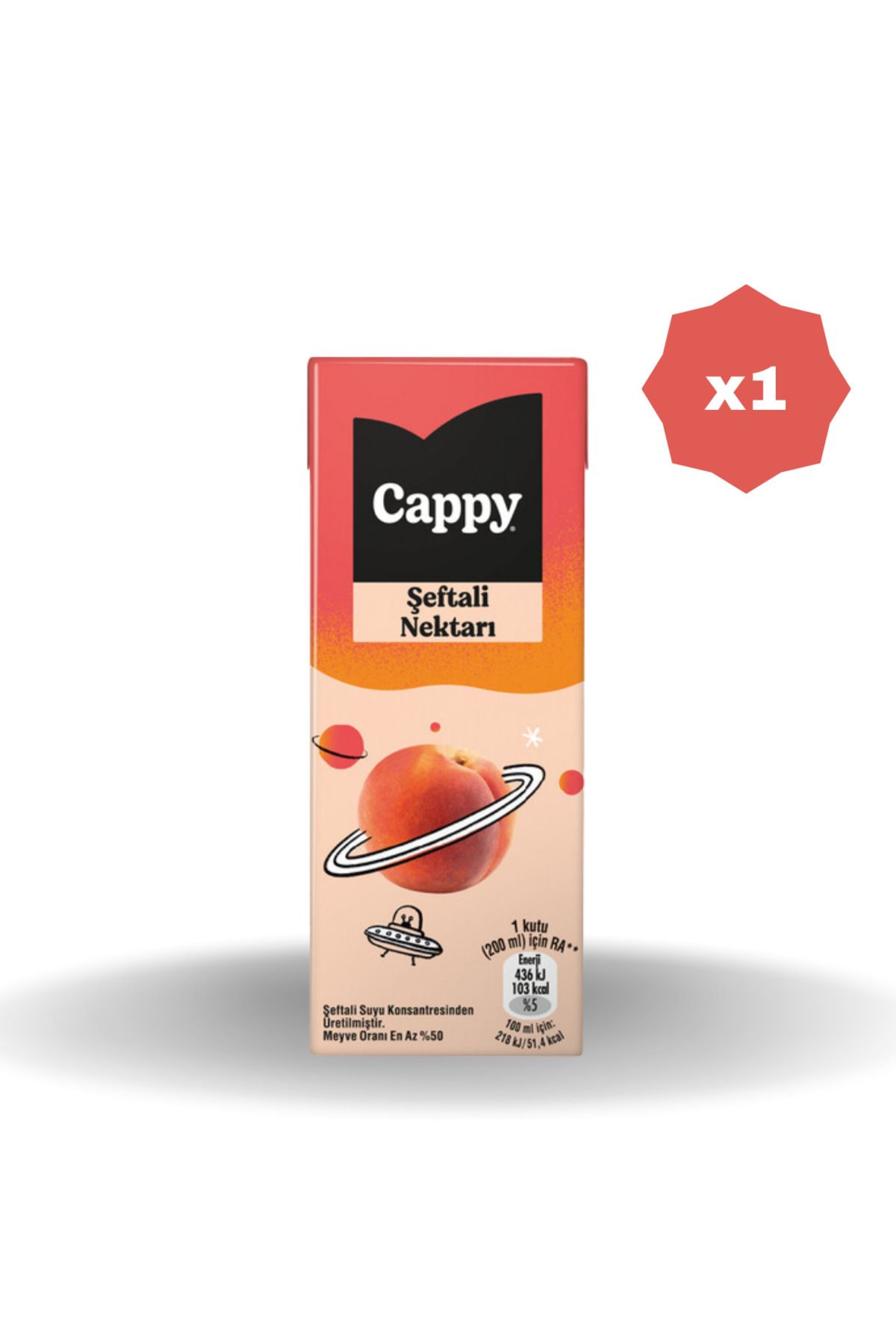 Cappy ŞEFTALİ MEYVE NEKTARI 200 ML - (1 ADET)