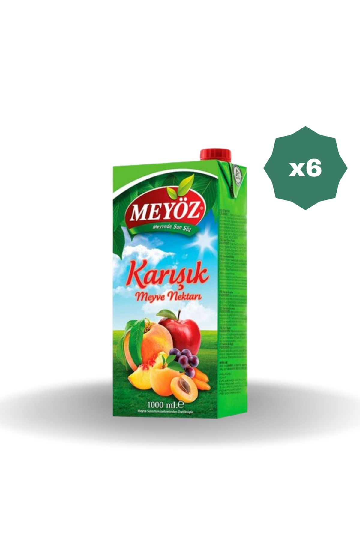 Meyöz MEYÖZ KARIŞIK MEYVE NEKTARI 1 LT - (6 ADET)