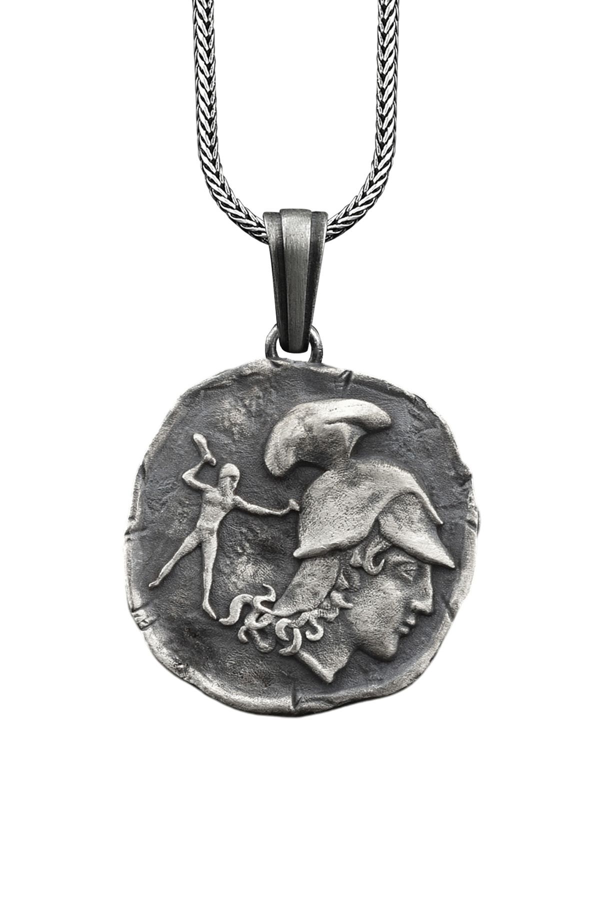 Bysilverstone 925 Ayar Gümüş Büyük Iskender Tetradrachm Kolye