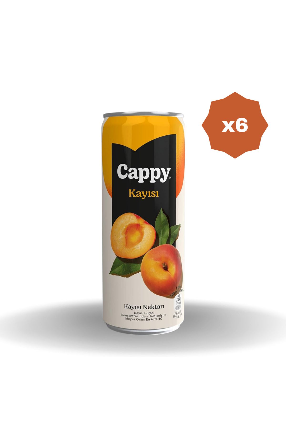 Cappy KAYISI NEKTARI KUTU 330 ML - (6 ADET)