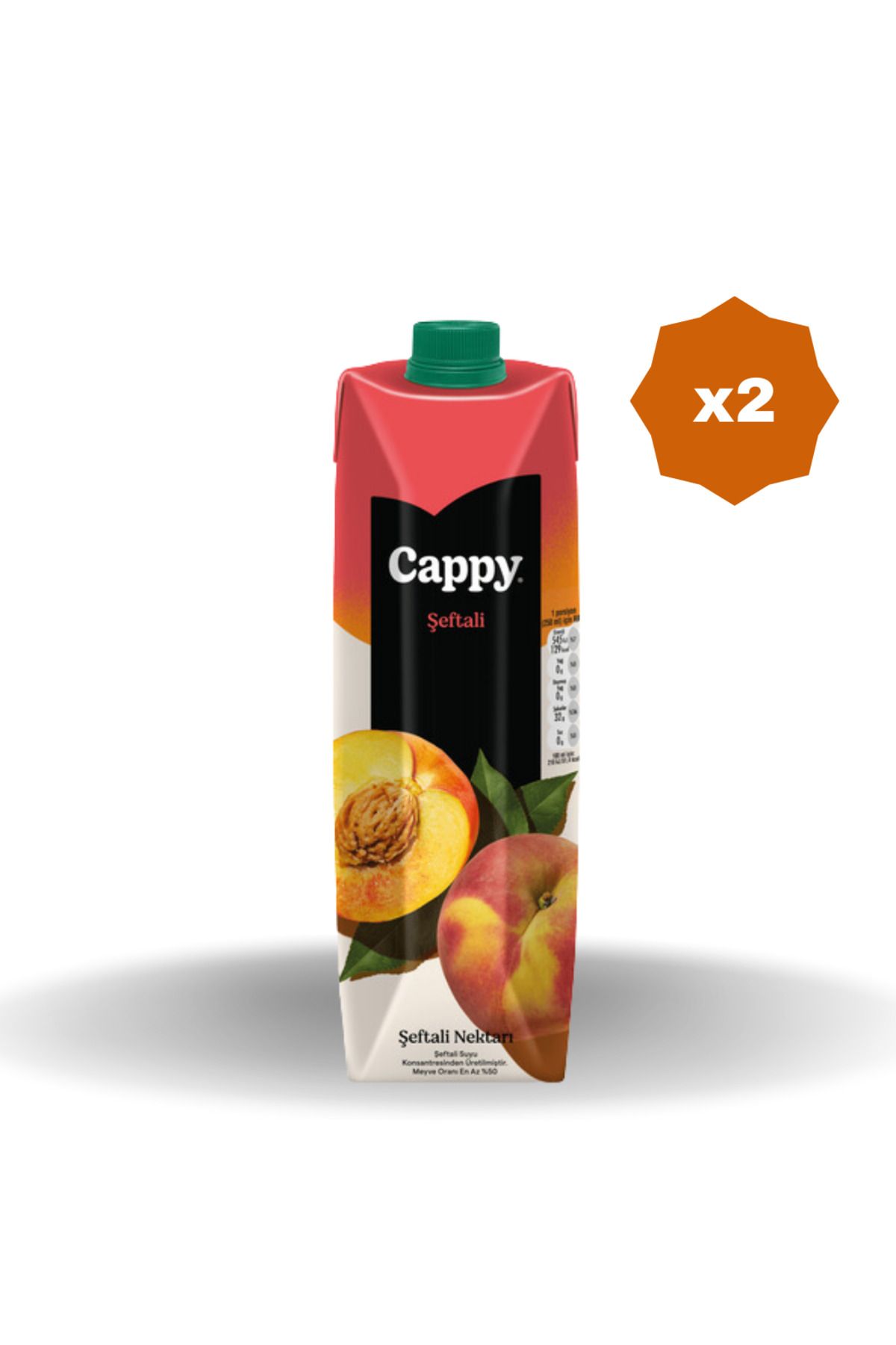 Cappy ŞEFTALİ NEKTARI 1 LT - (2 ADET)