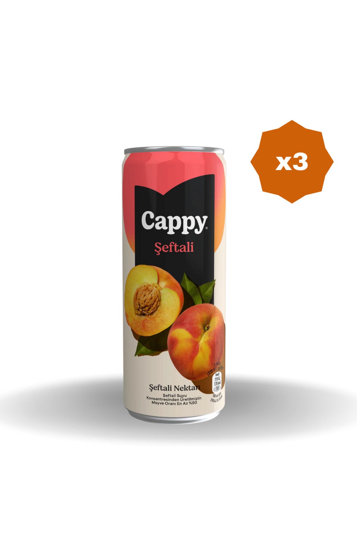 Cappy ŞEFTALİ NEKTARI KUTU 330 ML - (3 ADET)