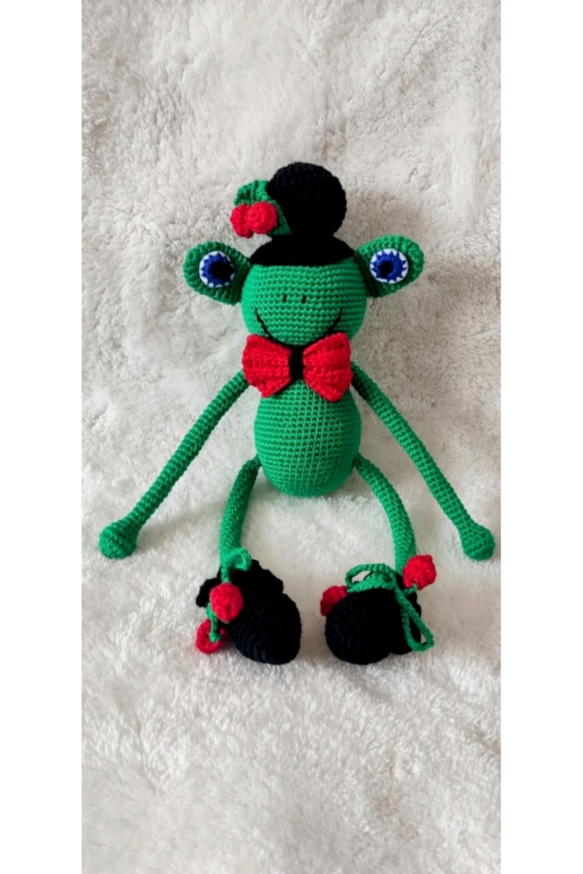 YUSUF TOKTAS TOYS CITY Sevimli Kurbağa Amigurumi Örgü Oyuncak