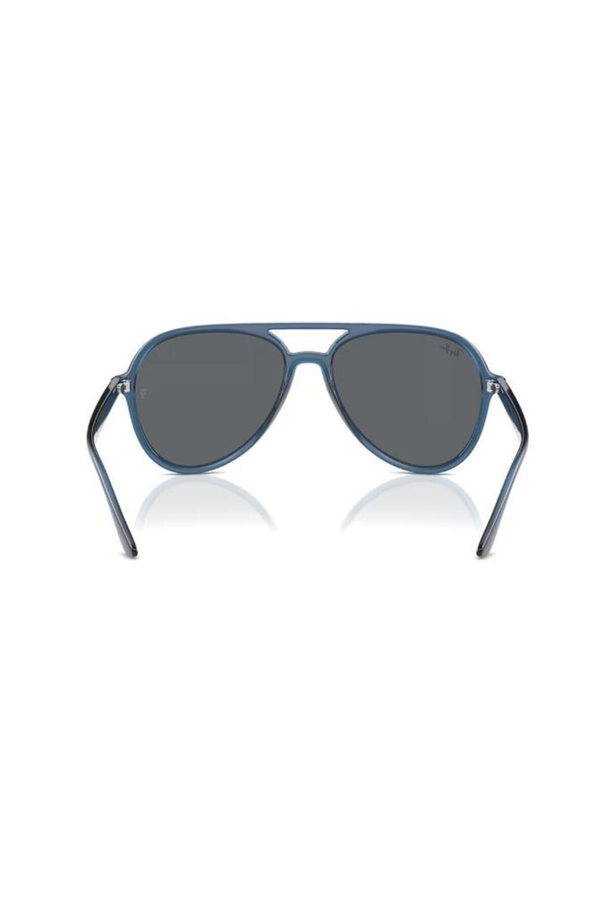 Ray-Ban-نظارة شمسية راي بان بايلوت للجنسين - RB 4376 - مقاس العدسة: 57 مم - أزرق داكن أوبال 3