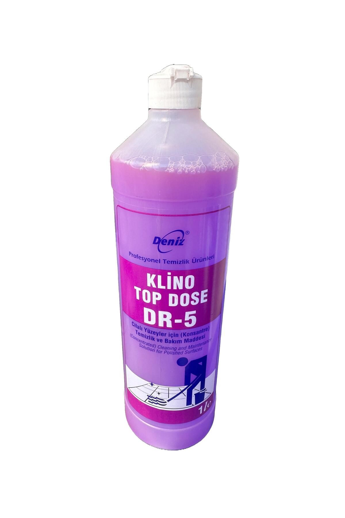 DENİZ Klino Top Dose DR-5 Cilalı yüzeyler için (Konsantre) Temizlik ve Bakım Maddesi - 1 Lt.