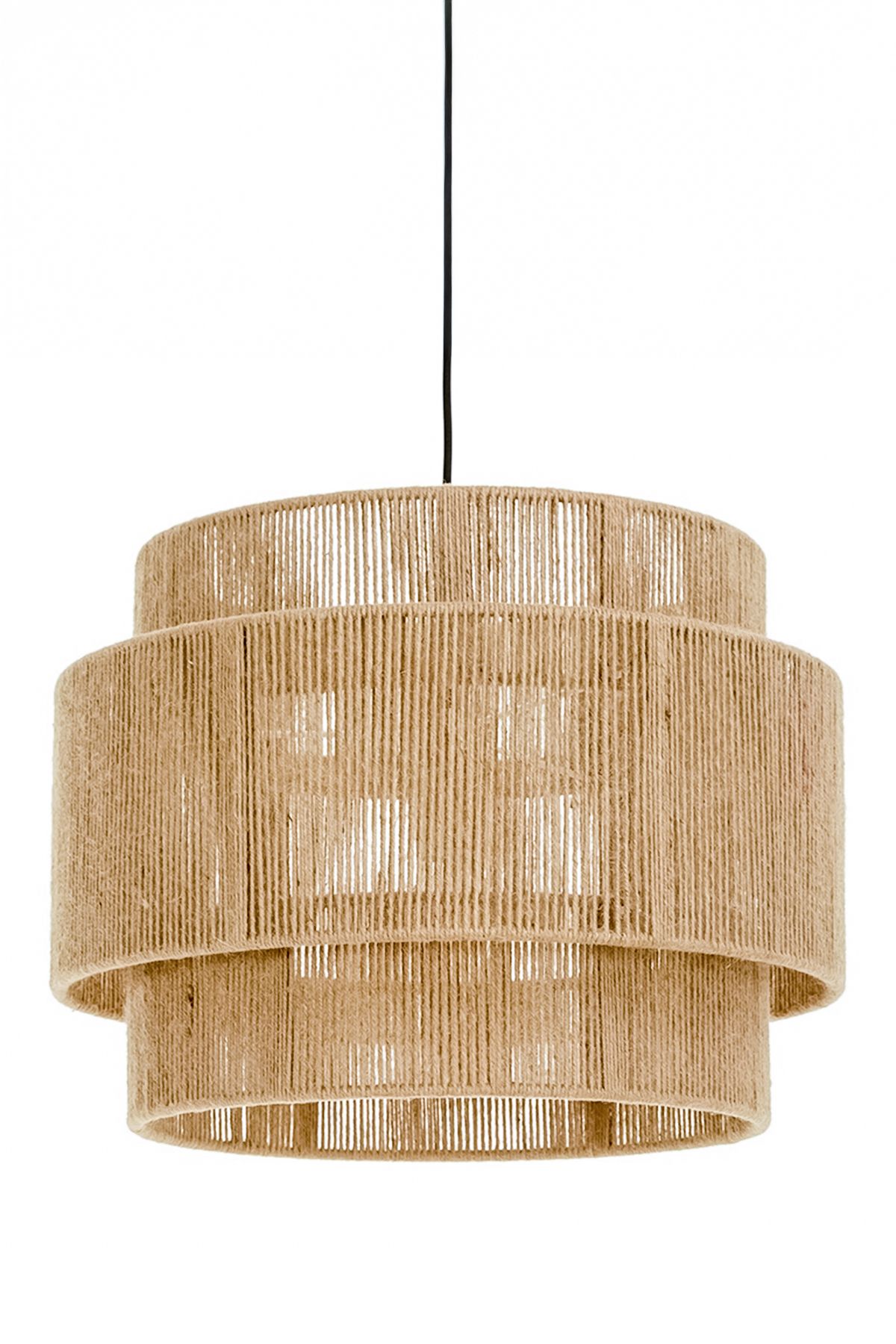 NYLife-Bohemian Rustic Design Layered Wicker Chandelier 6