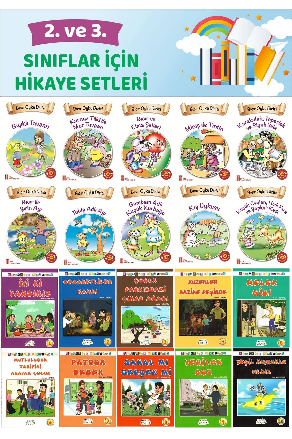 Ata Yayıncılık 2.ve 3.Sınıflar İçin Hikaye Setleri 2 (20 Kitap)