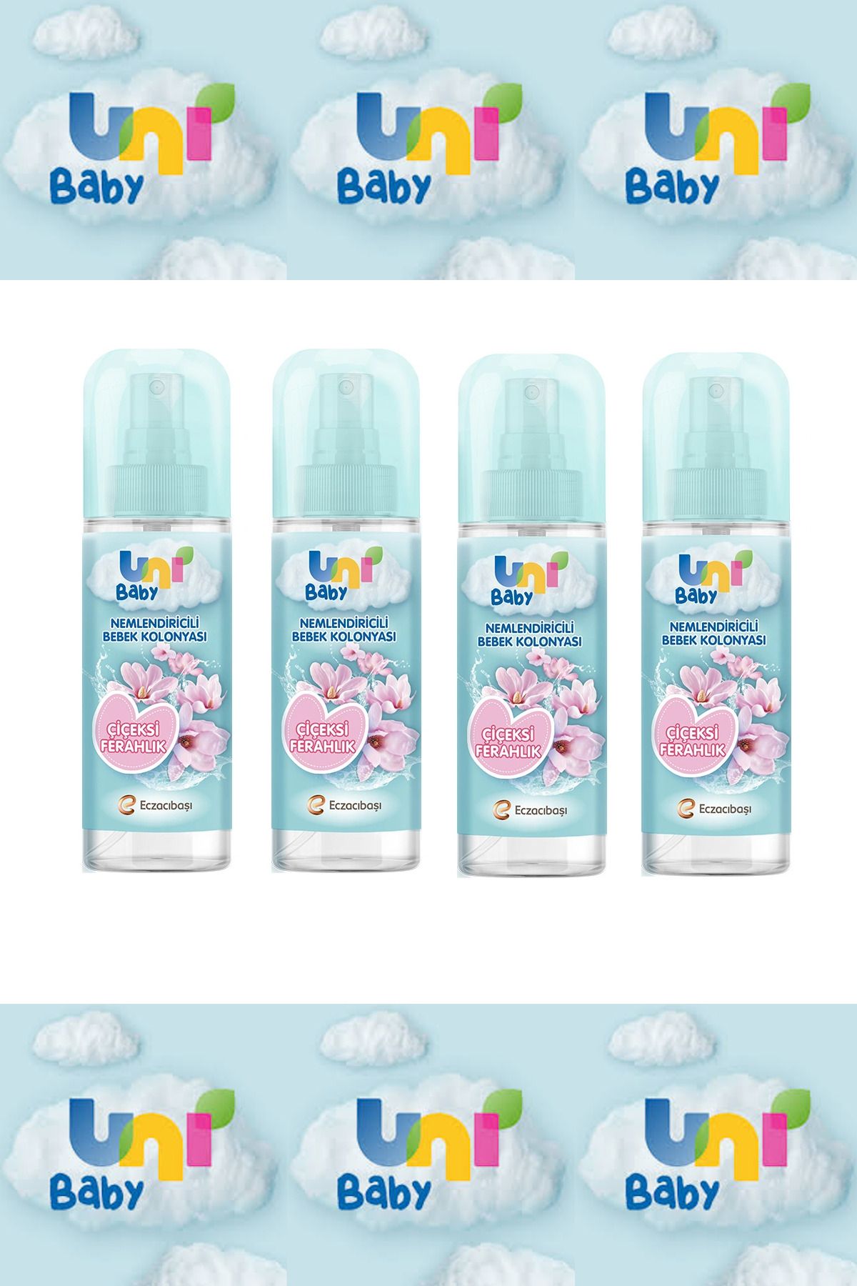 Uni Baby Bebek Kolonyası 150 ml Çiçeksi Ferahlık x 4 Adet