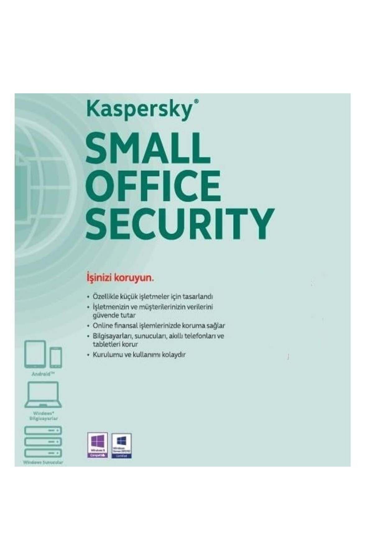 KASPERSKY Small Office Security 1yıl 1server + 5kullanıcı + 5 mobil cihaz