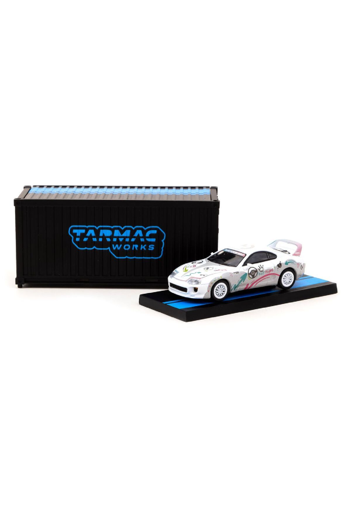 Oyuncakmatik 1:64 Diecast Toyota Supra RZ Logitech G AURORA with Container Special Edition Tarmac Model Araba