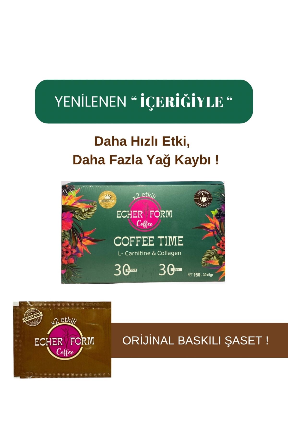 Echer Kahve Yenilenen Içerikli Coffee! ( Orijinal Baskılı Şaset)