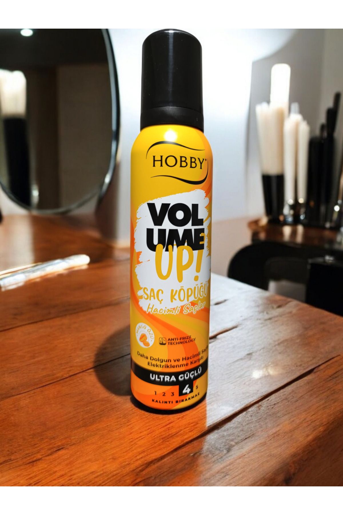 Hobby VOLUME UP! Mango Özlü Saç Köpüğü (150ml), Hacimli Saçlar, İnce Telli Saçlar İçin