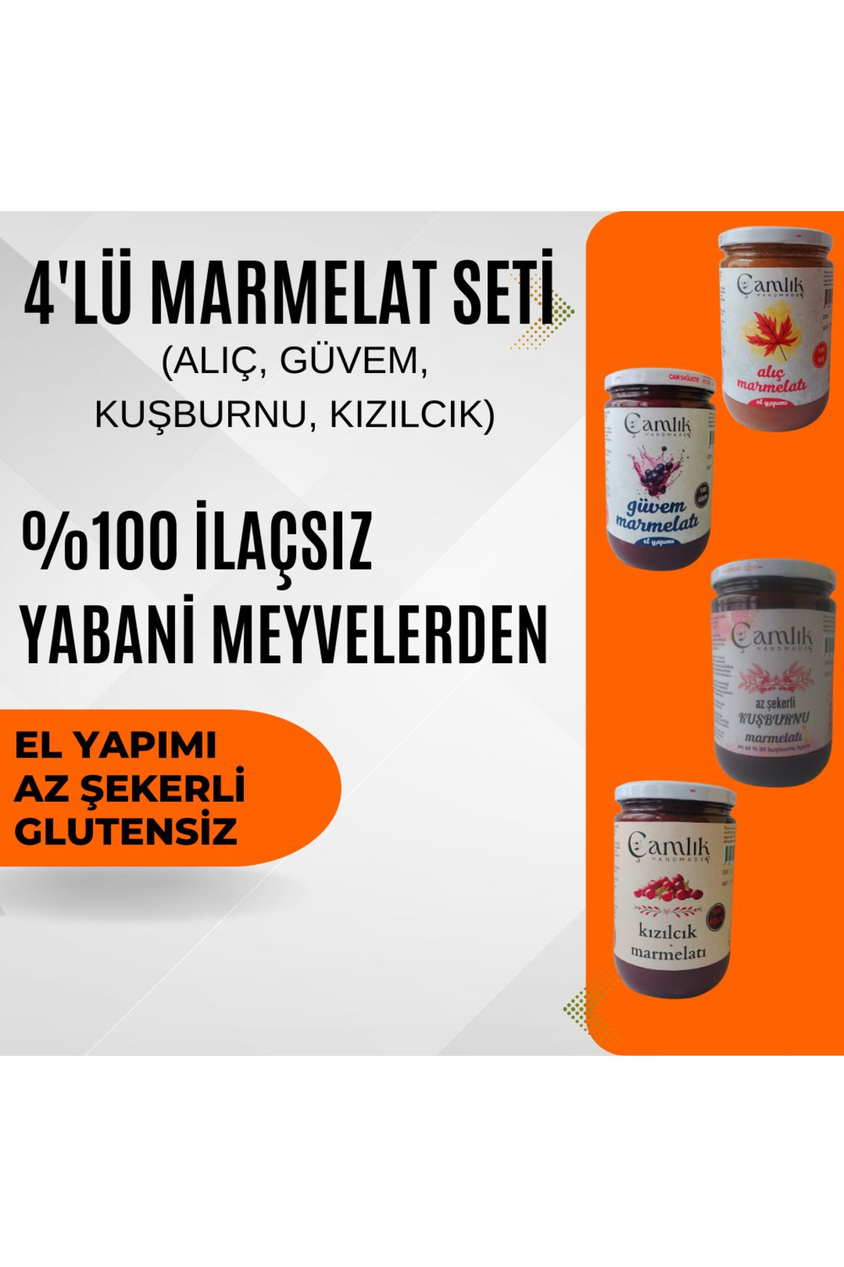 ÇAMLIK Çamlık 4'lü Marmelat Seti (750 Gram*4 Adet)