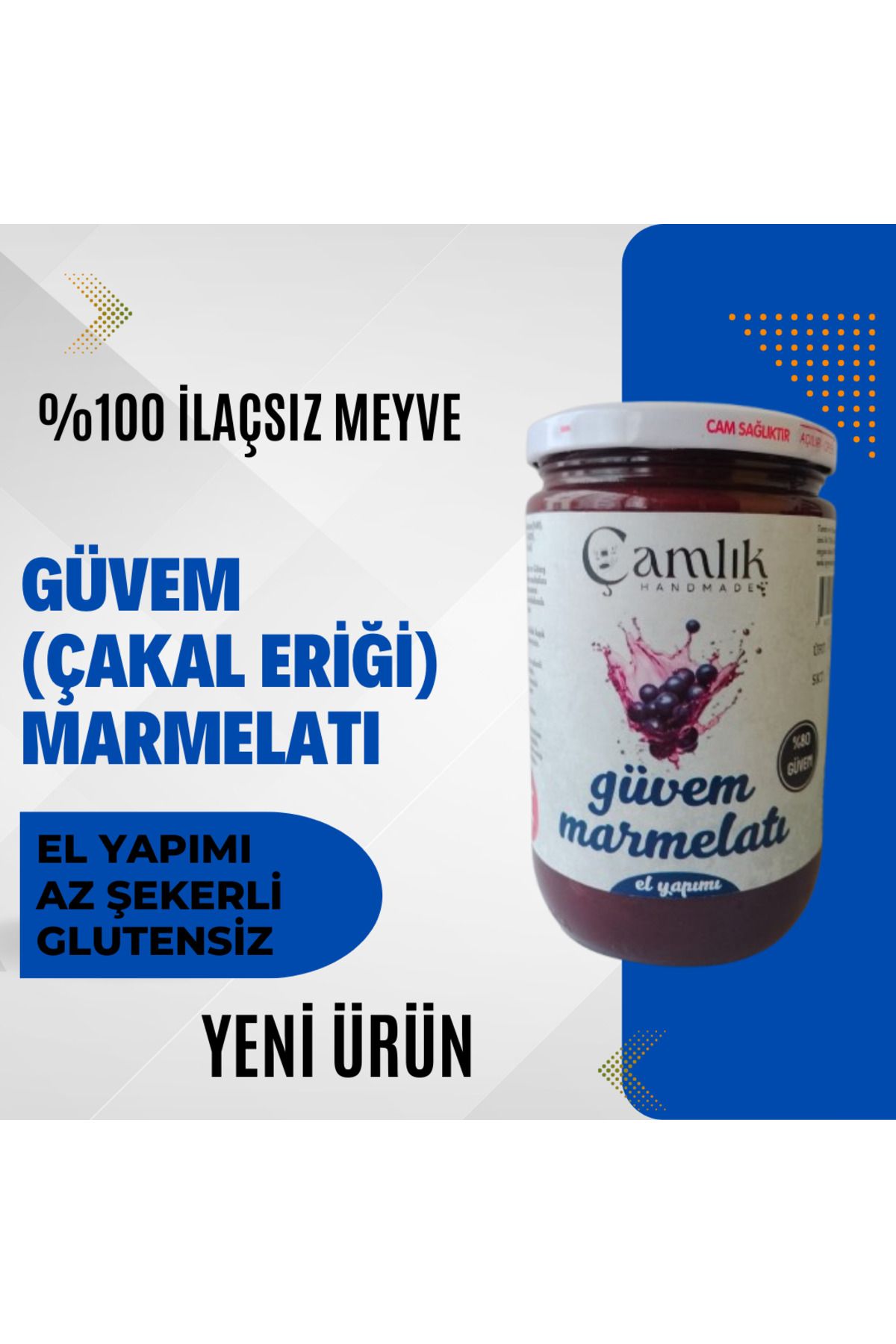 ÇAMLIK Güvem (ÇAKAL ERİĞİ) Marmelatı 750 gram (EL YAPIMI)