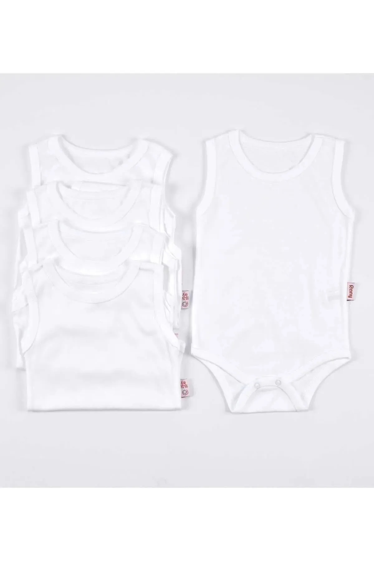 npLStore 5li Bebek Atlet Body Ribana Beyaz Modaicon fotoğrafı 2 (önizleme)