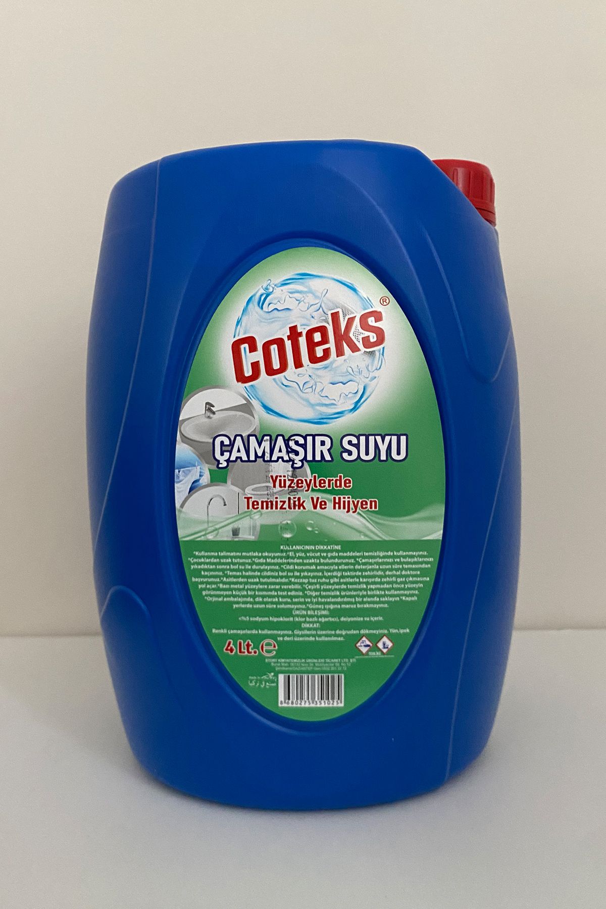 Coteks Yüksek Etkili Çamaşır Suyu Güçlü Temizlik ve Hijyen 4lt