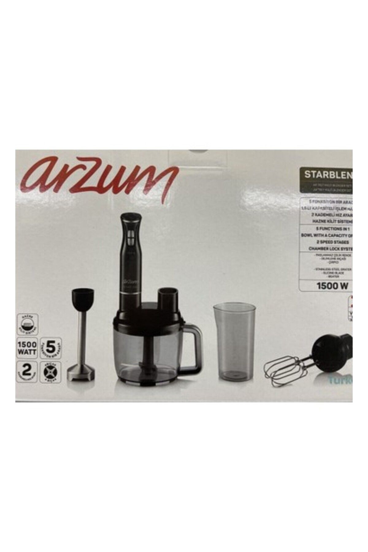 Arzum Siyah Blender 220 - 240 V Plastik  C / F Metal 1200 Watt +