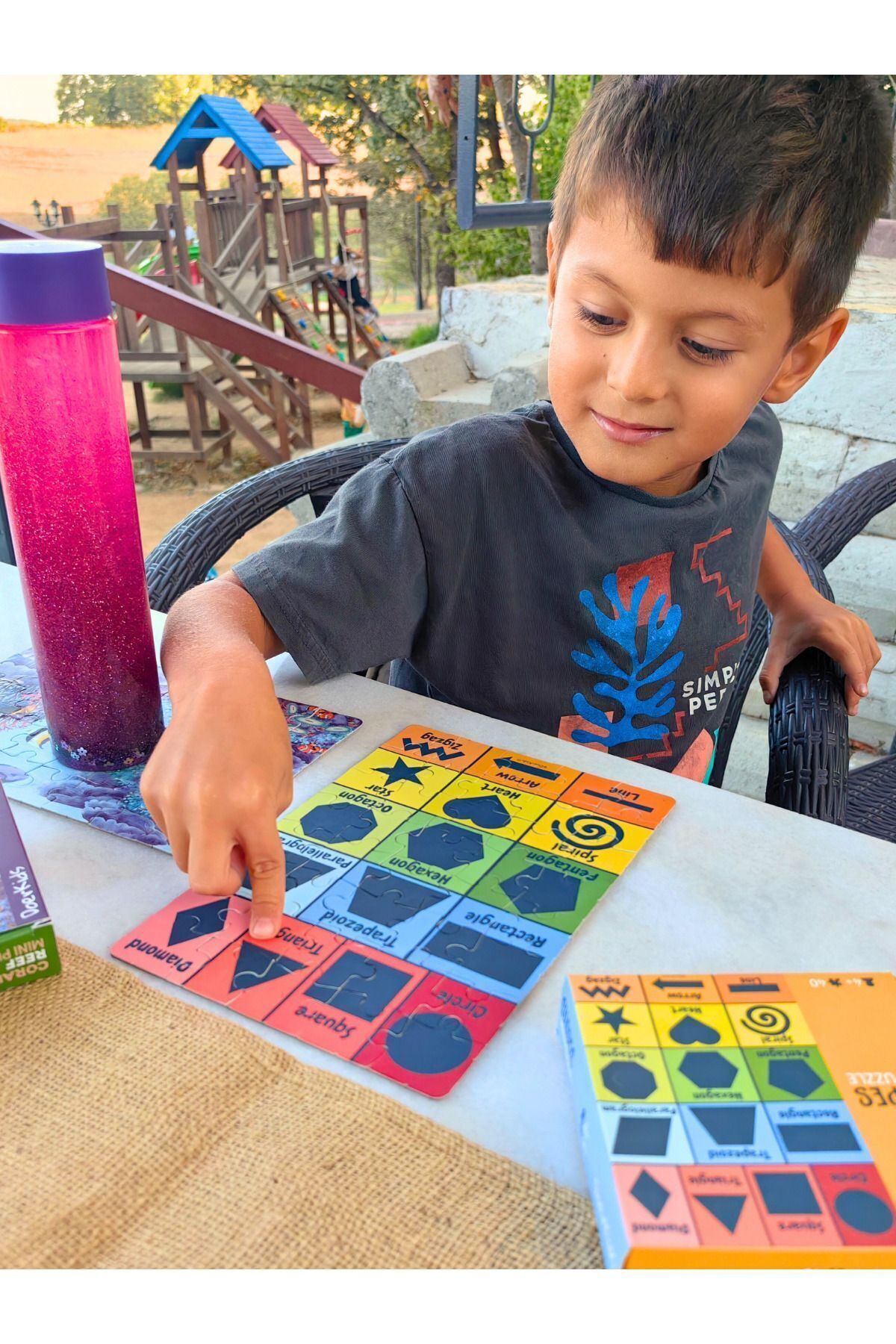 DoerKids Şekiller Mini Puzzle | 3-7 Yaş - 40 Parça fotoğrafı 3 (önizleme)