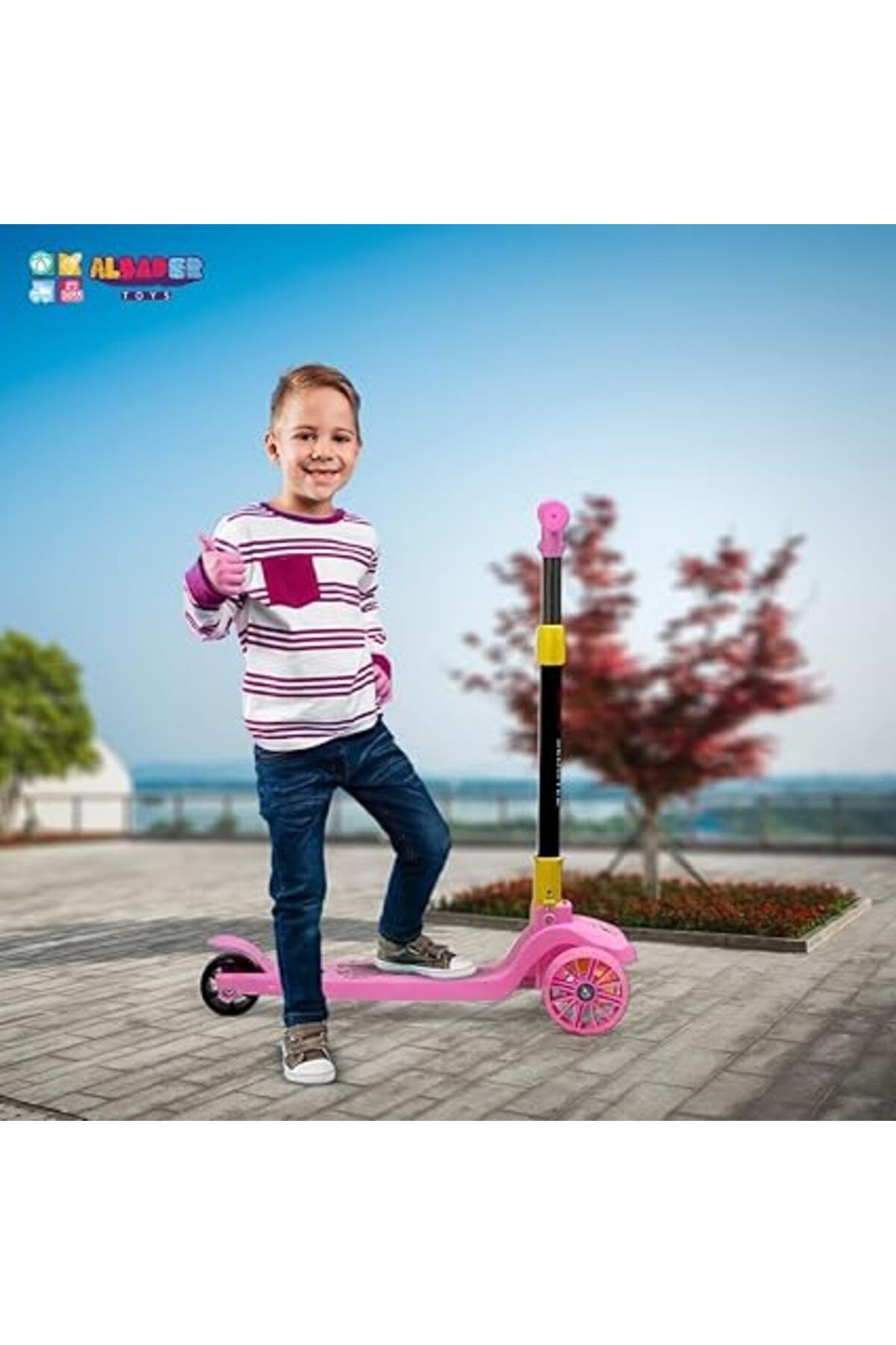 ALBADER-Deluxe Mint Scooter, PVC Kick Scooter, Durable Self-Propelled Scooter, Manual Scooter 5