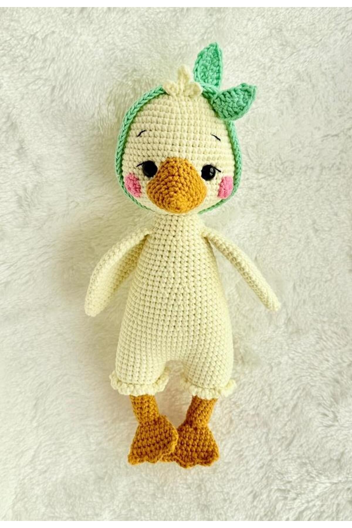 OYUNCAKPARK Sevimli Bandanalı Ördek Amigurumi Organik Oyuncak