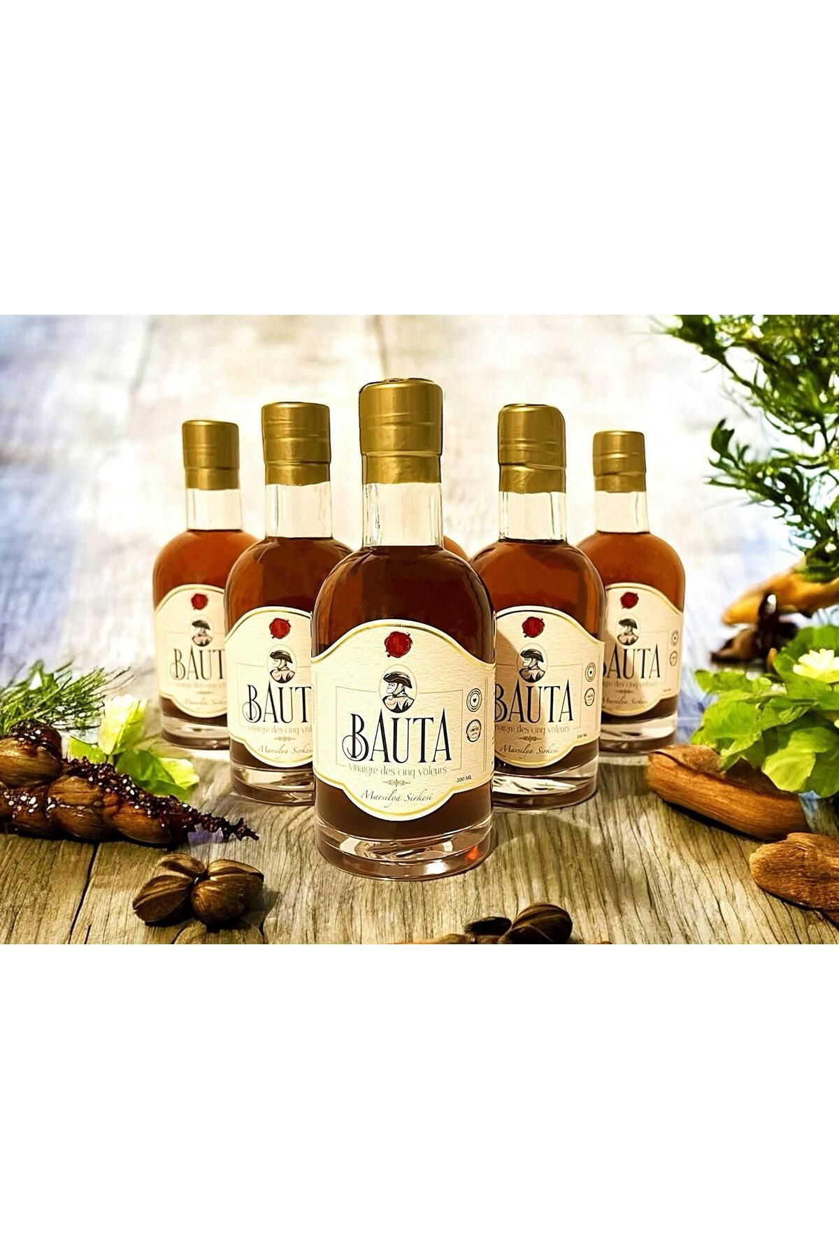 BAUTA Vinaigre des cinq voleurs Marsilya Sirkesi (200ml*5) 5'li paket (Beş Hırsızlar Sirkesi)