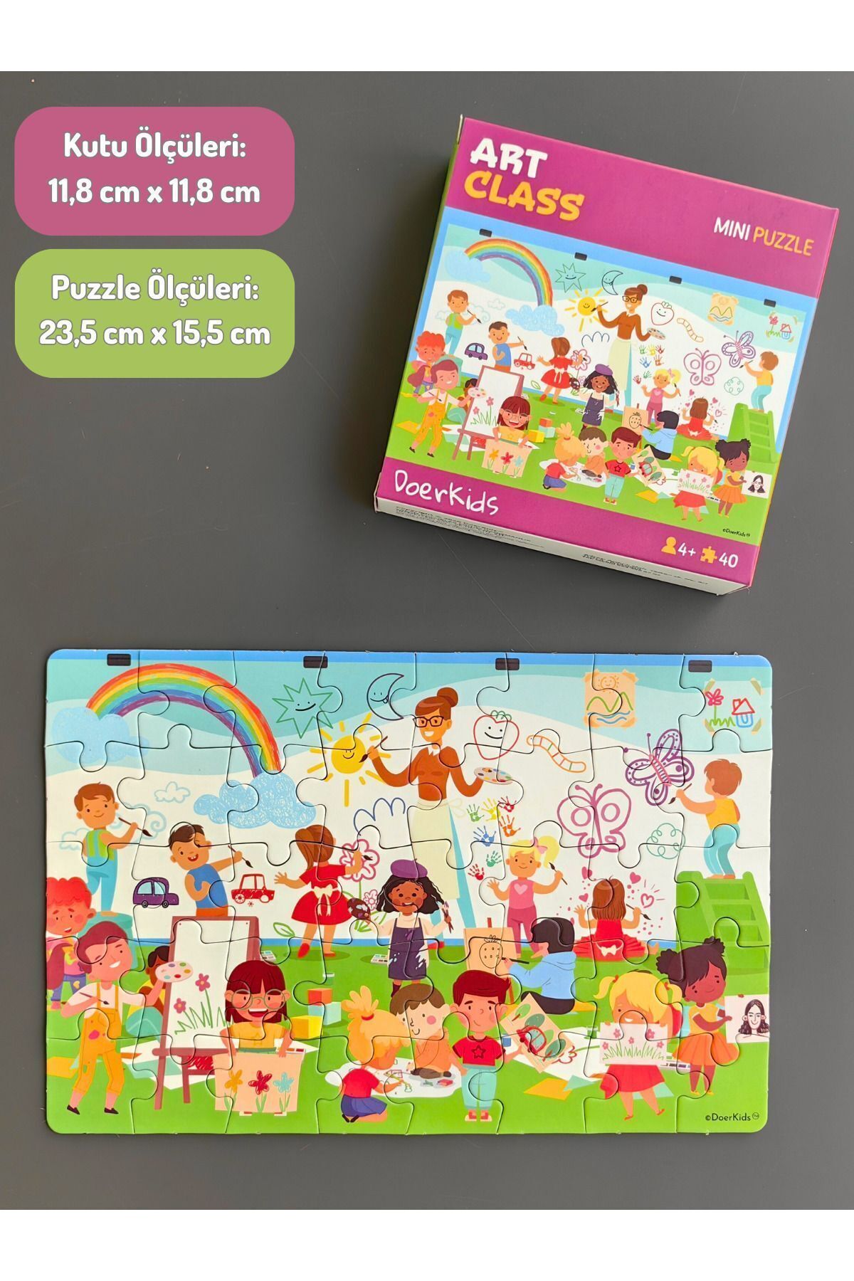 DoerKids Sanat Sınıfı Çocuk Mini Puzzle | 40 Parça 4 Yaş fotoğrafı 3 (önizleme)