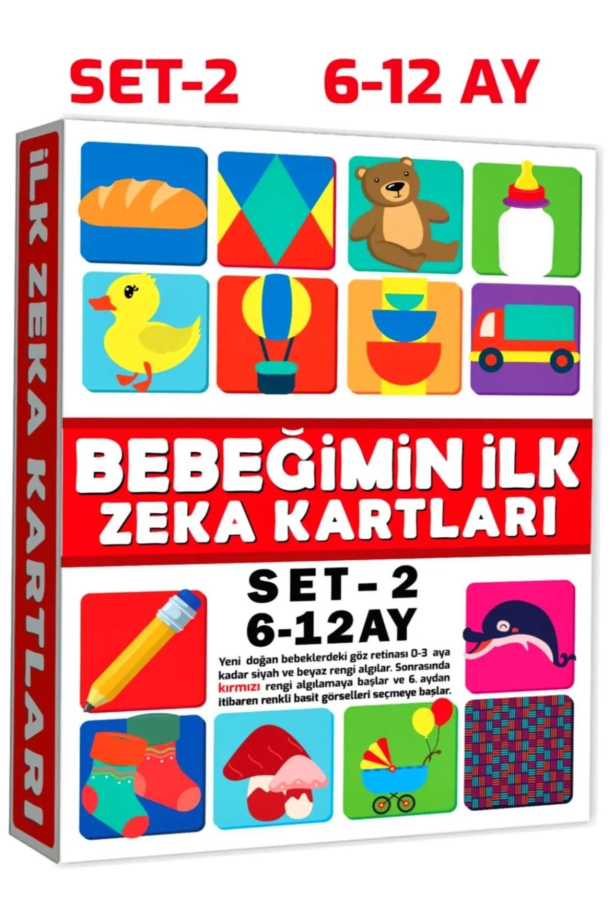 VARDEM OYUNCAK Eğitici Bebeğimin İlk Zeka Kartları Set-2 - Bebekler İçin Resimli İlk Aktivite Zeka Kartı 6-12 Ay