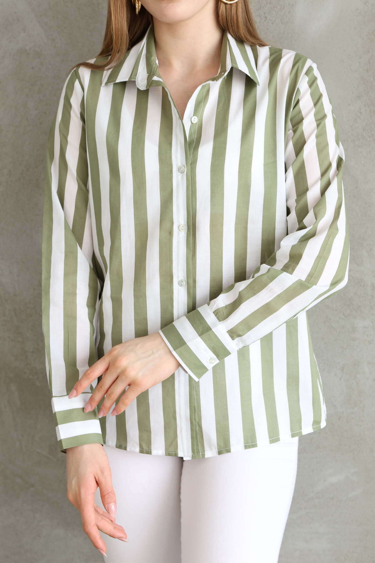 Lingeretta  Uzun Kol Rahat Günlük Kadın Gömlek - Görsel 6