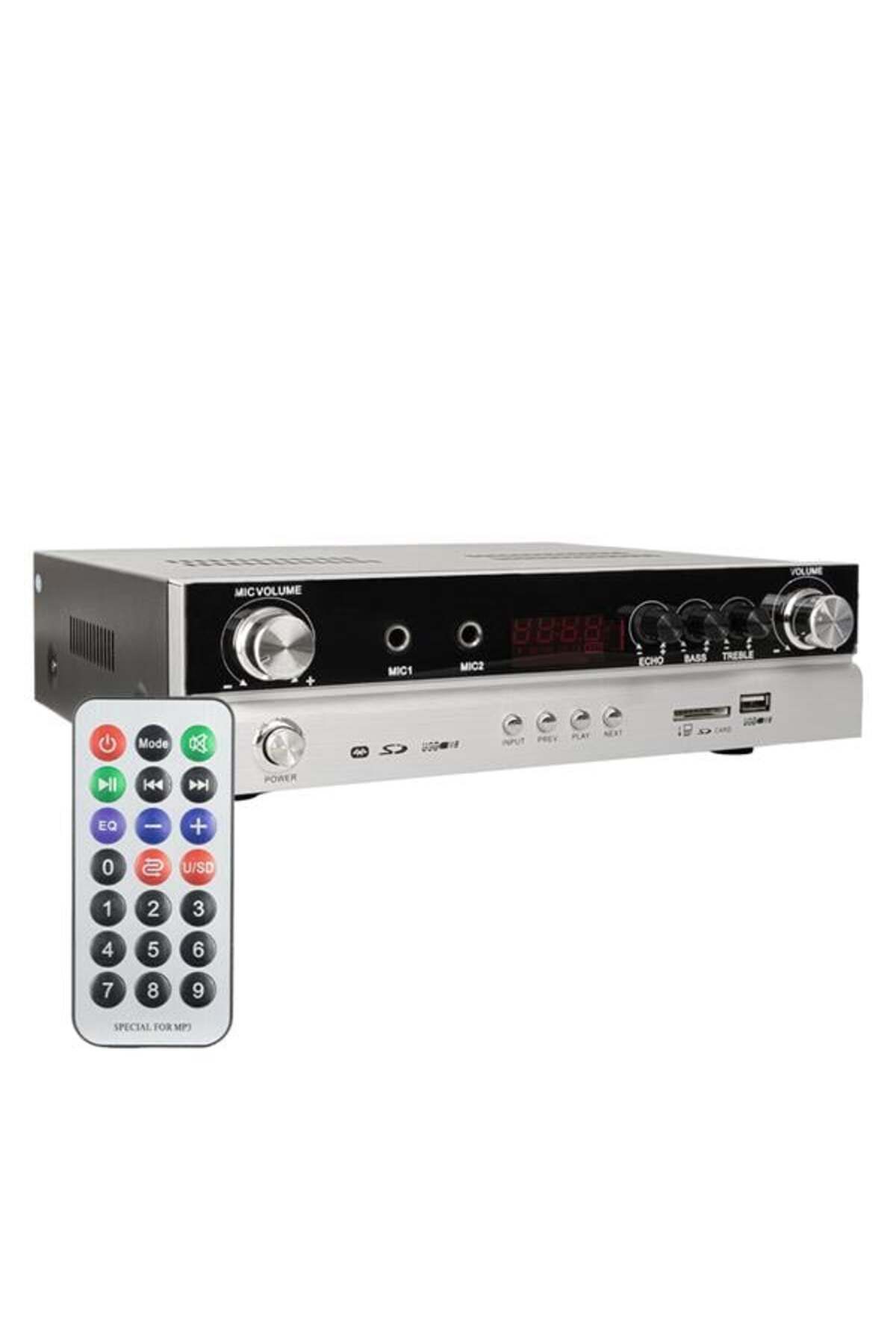 evimera Voice Mv-22561 160 Watt Usb/sd/bt/uk Bluetoothlu Stereo 2 Mikrofon Girişli Trafosuz Anfi