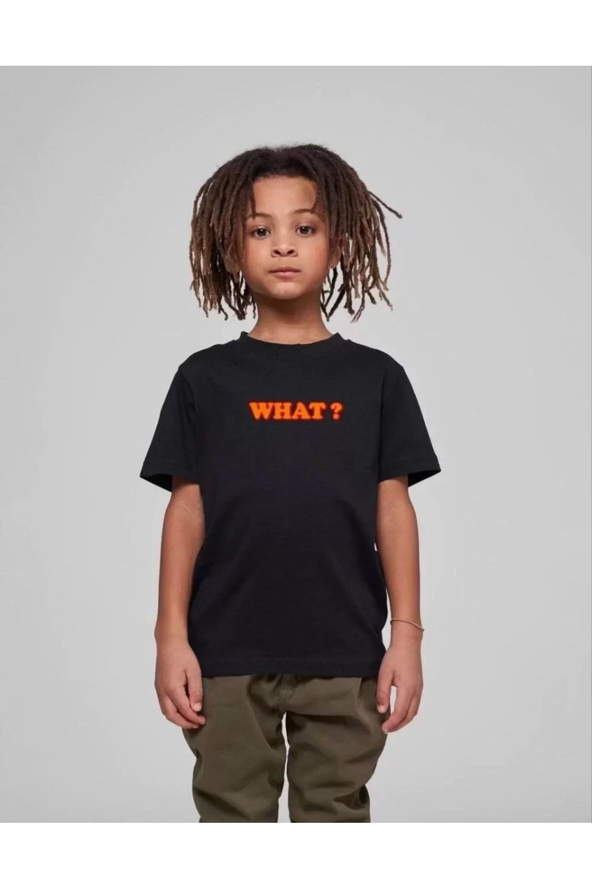AE Stil Çocuk Unisex Baskılı T-Shirt - Siyah