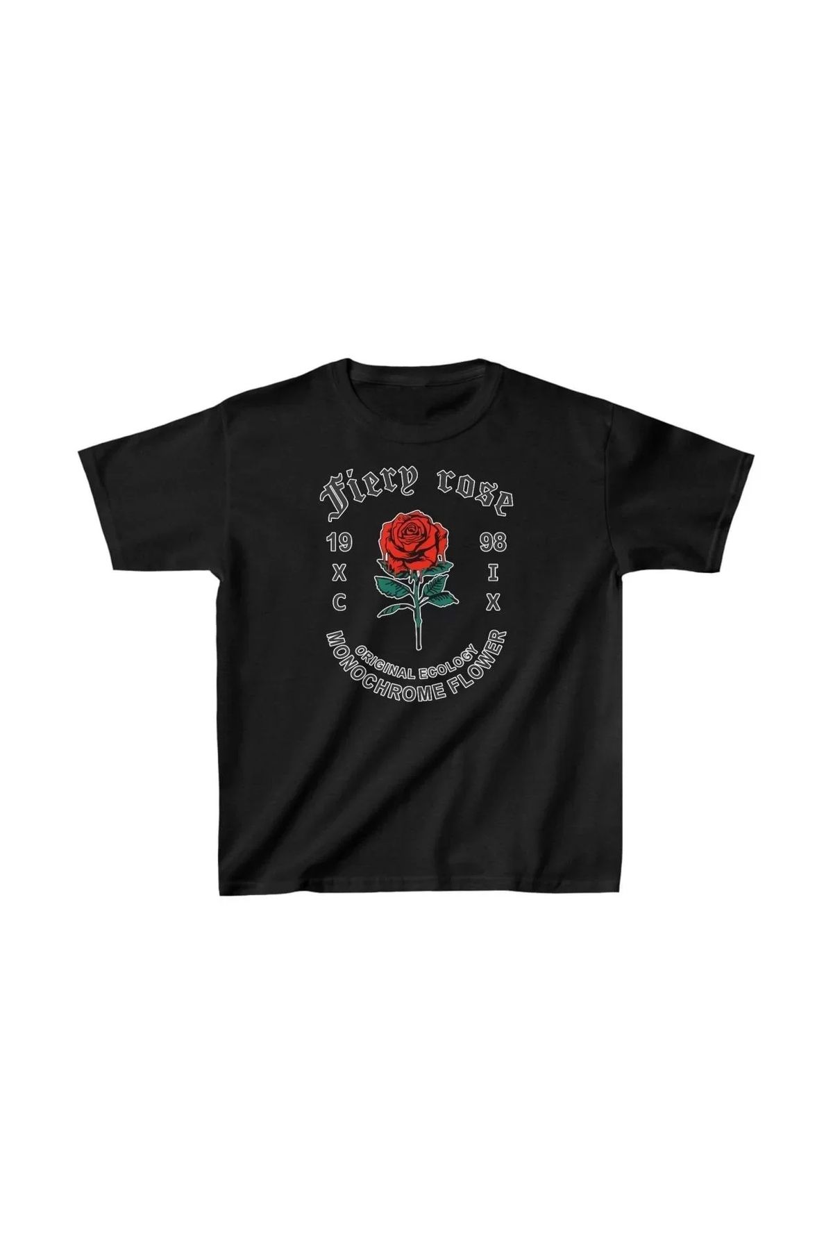 AE Stil Çocuk Unisex Baskılı T-Shirt - Siyah