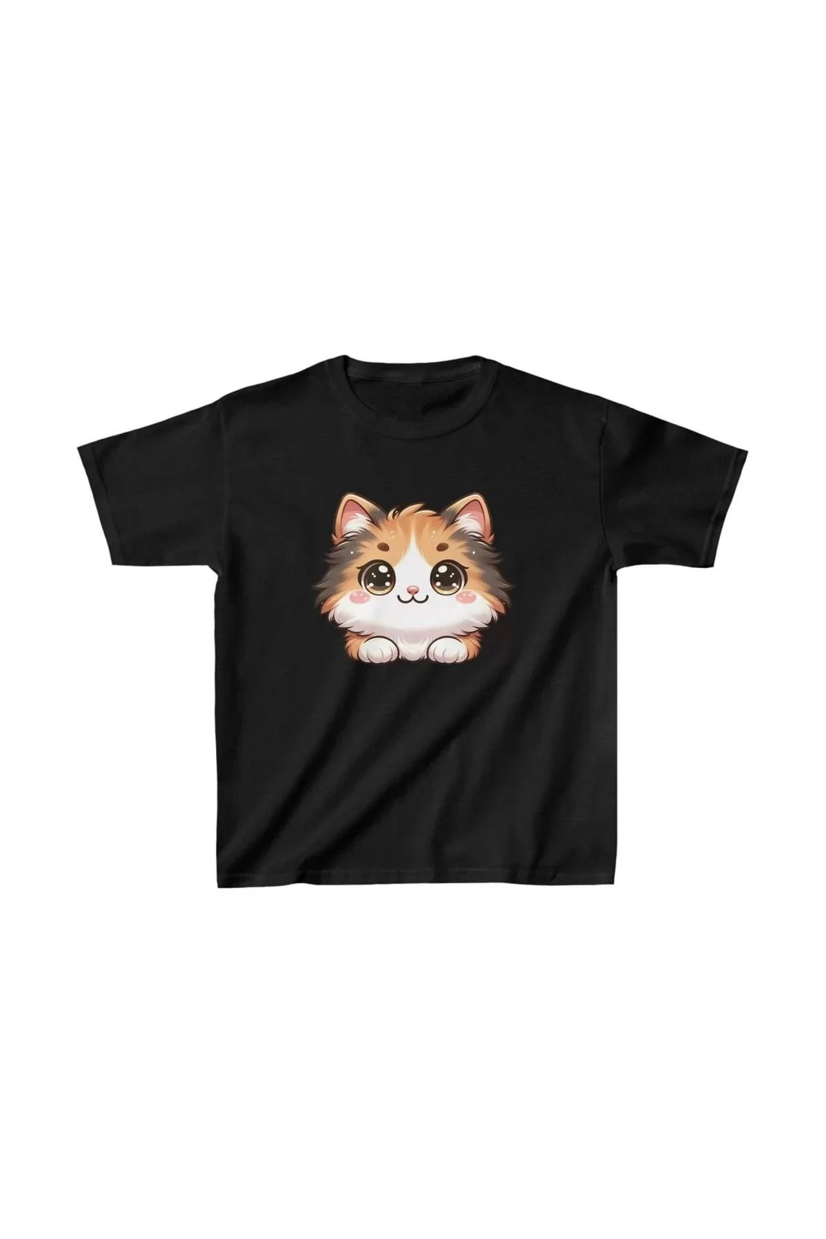 AE Stil Unisex Çocuk Baskılı T-Shirt - Siyah