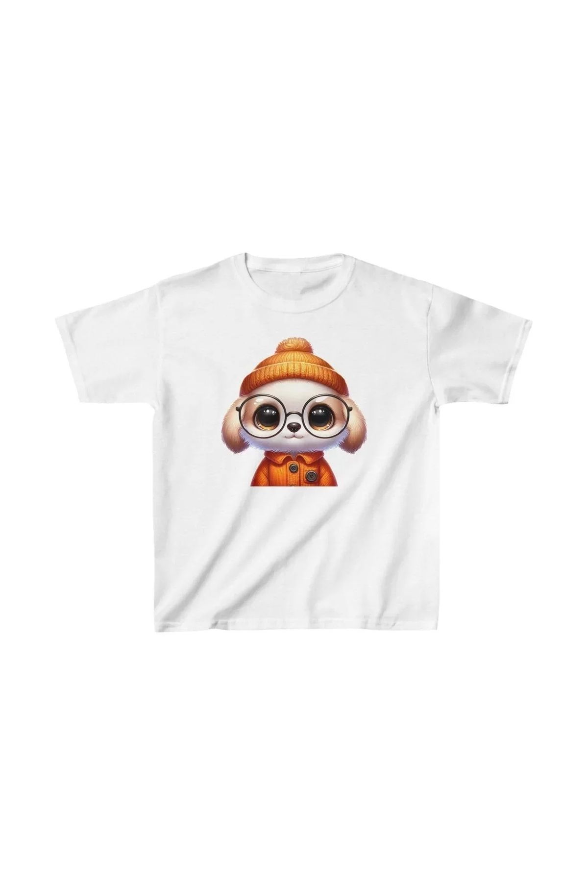 AE Stil Unisex Çocuk Baskılı T-Shirt - Beyaz