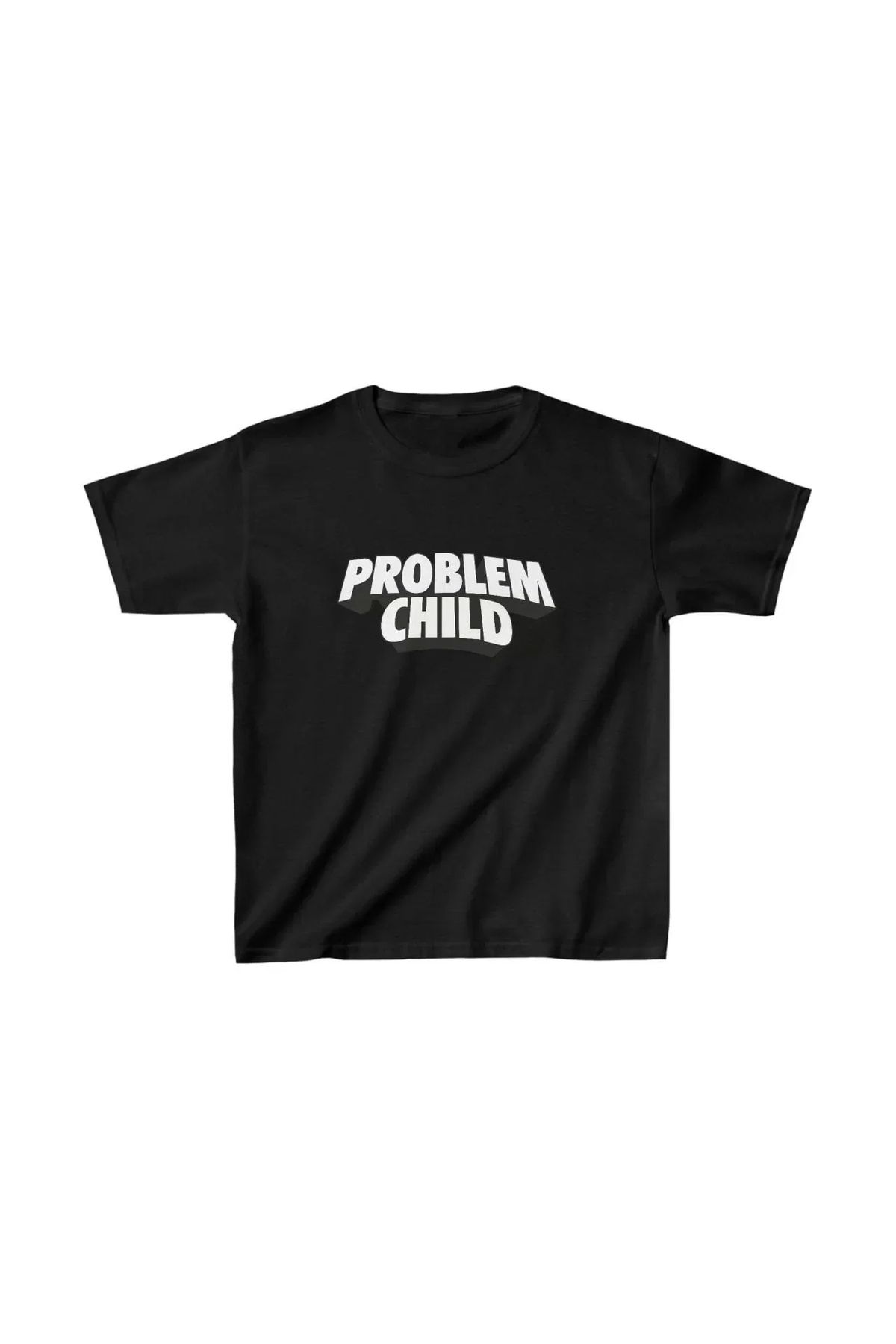 AE Stil Unisex Çocuk Baskılı T-Shirt - Siyah