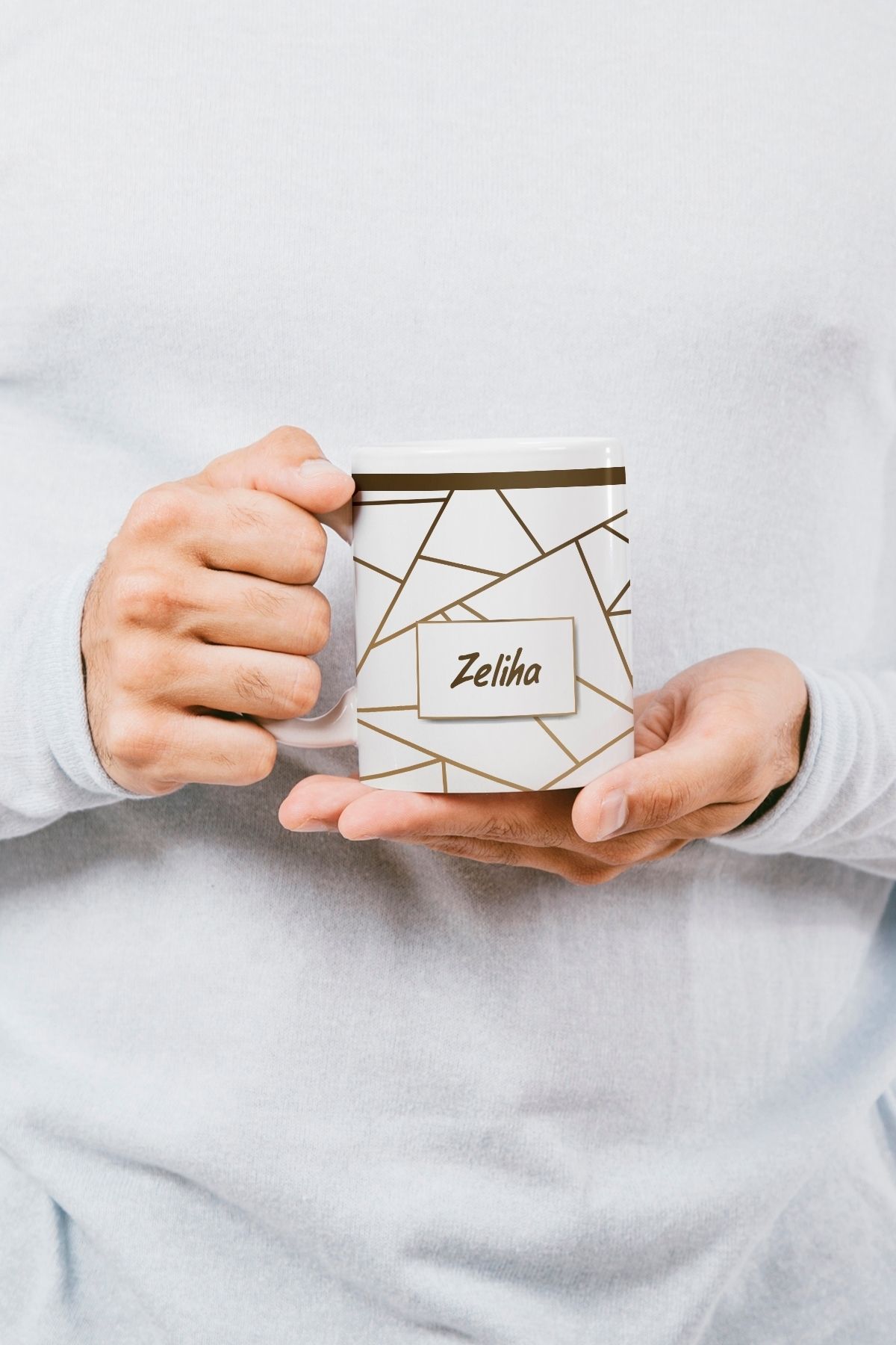 Sionar-Zeliha Designed Coffee Mug with Name - Mosaic 1