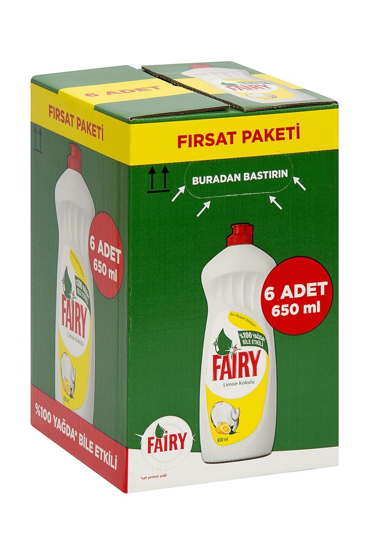 Fairy 6 Adet Sıvı Bulasık Deterjanı Limon 6x650 Ml