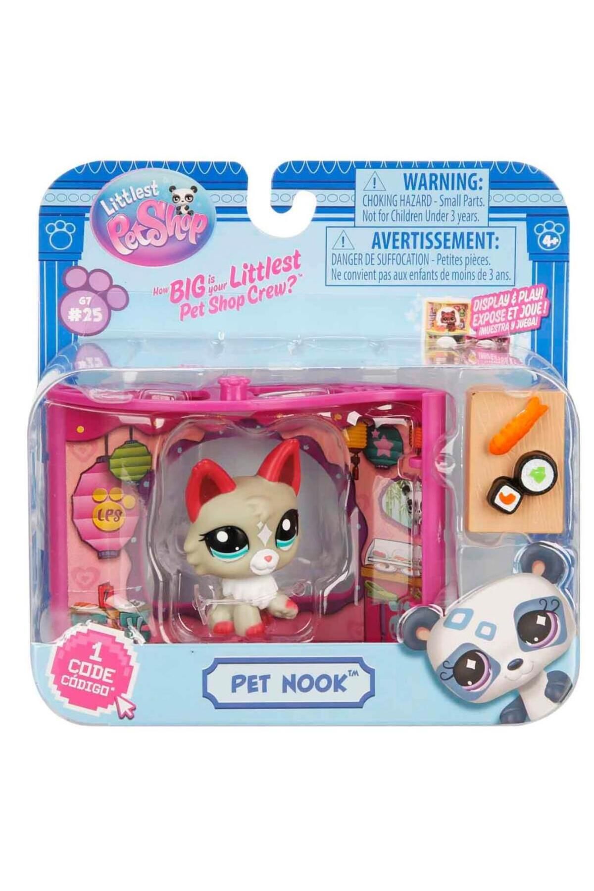 Sunman Littlest Pet Shop Minişler Figür Set Pet Nook G7#25 Kurt GRİ 00591