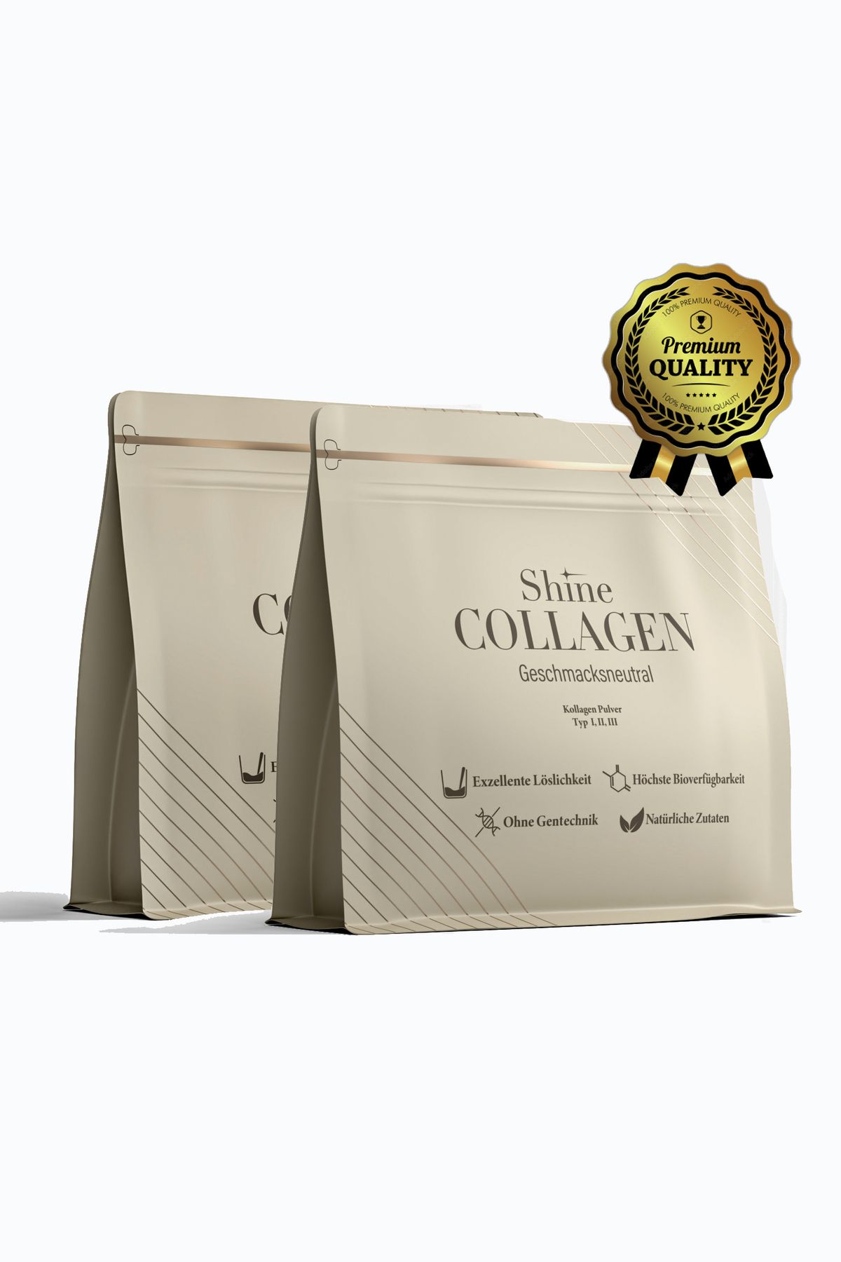 Shinecollagen Tip 1/2/3 Kolajen 1000gr Yüksek Kaliteli Çift Hidrolize Collagen %100 Doğal 100 Günlük