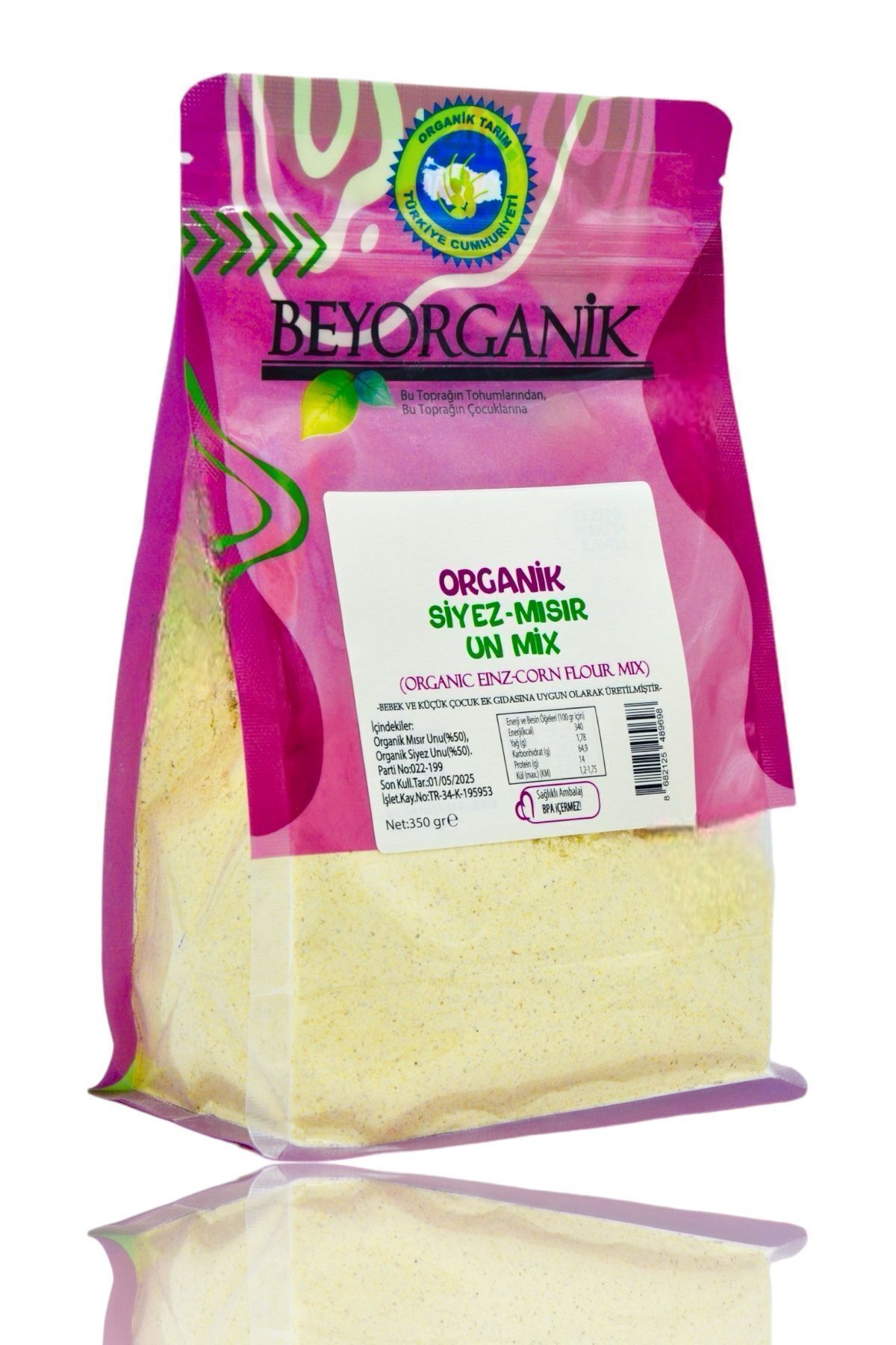 BEYORGANİK Organik Siyez-Mısır Un Mix 350gr