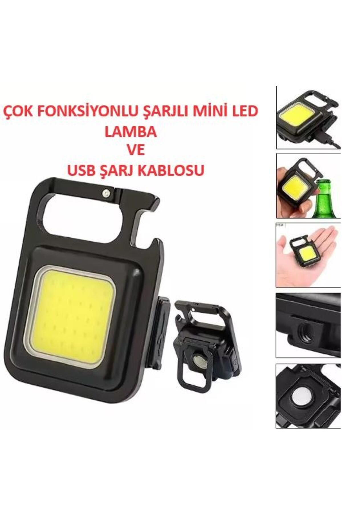imka Led Lamba Mini 30 Ledli Mıknatıslı Şarjlı Askılı Anahtarlık Kamp Çadır Lambası Fener