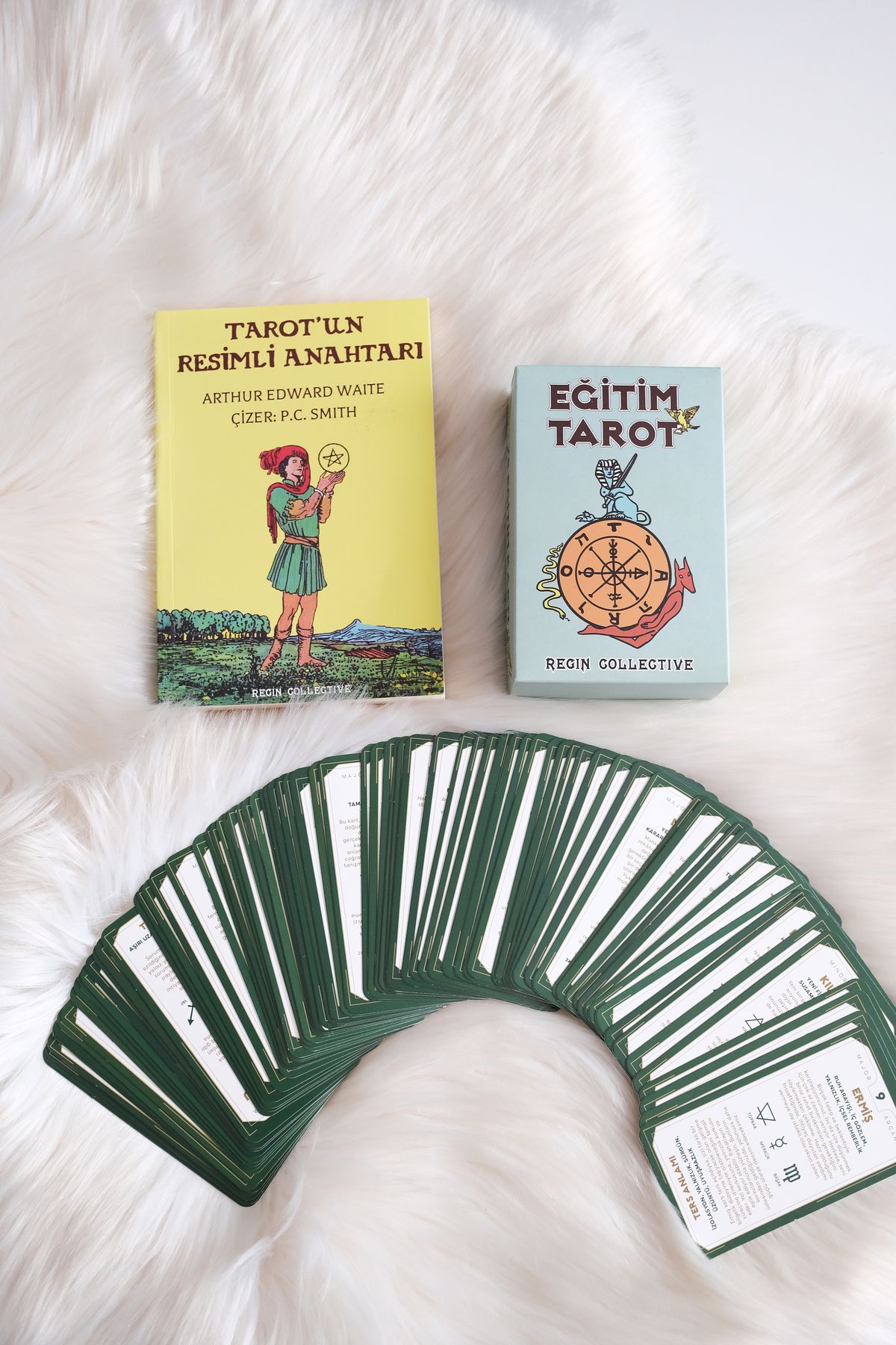 Yuppide Eğitim Tarot Destesi 78 Kart ve Tarot'un Resimli Anahtarı - Arthur Edward Waite 2'li Set