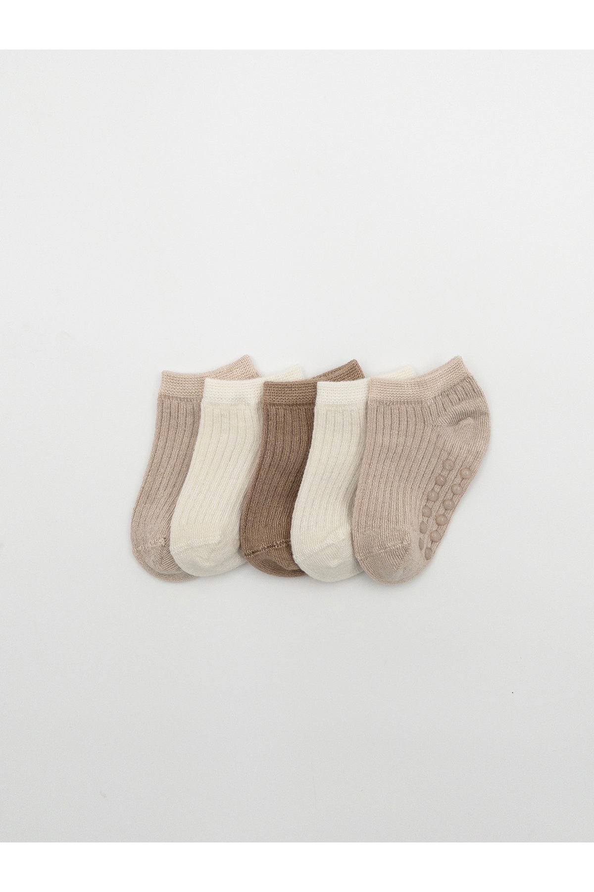 KARAMİLA 5'li Bebek Kısa Çorap DiKİŞSİZ BAMBU  (  6 Ay'dan Sonraki Bedenler Silikon Tabanlıdır. ) fotoğrafı 5 (önizleme)