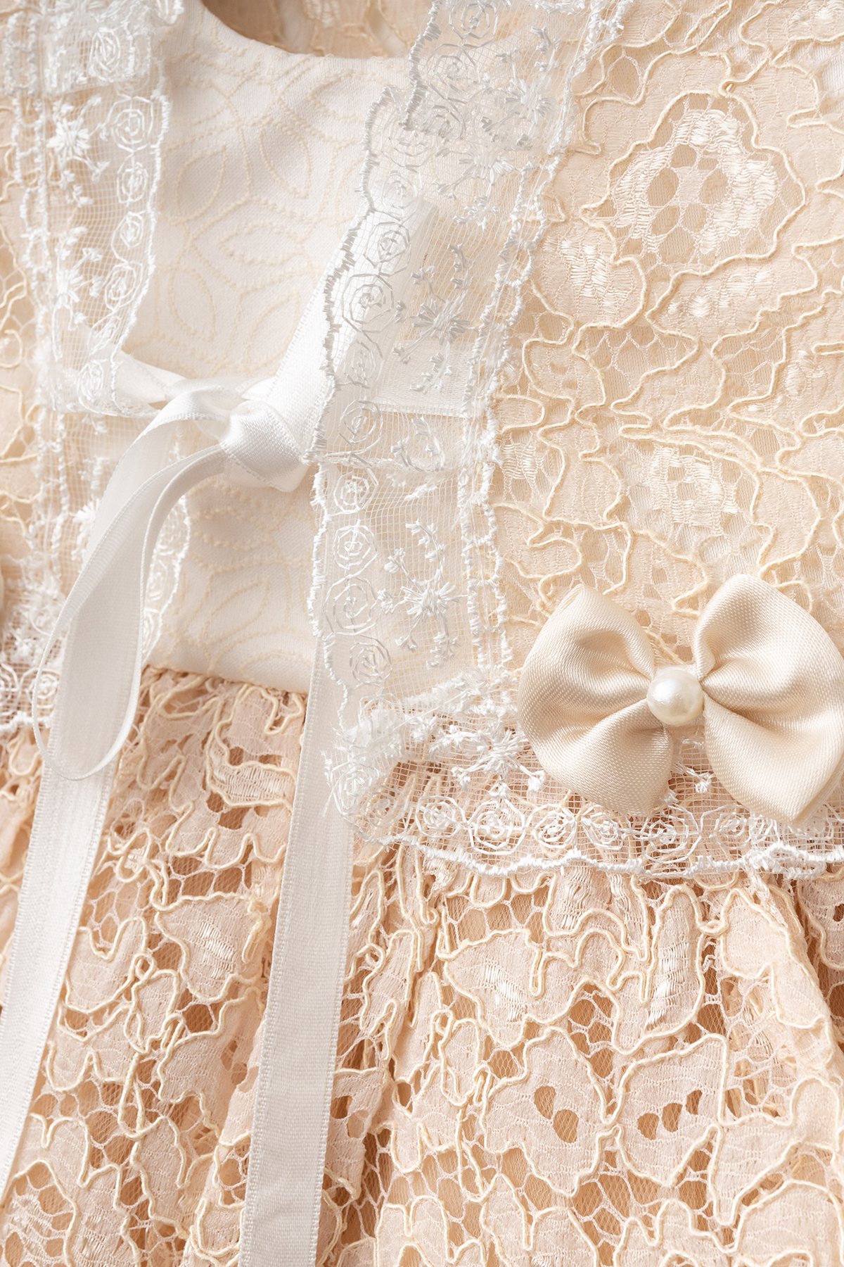 Petite Ponpon Baby Yeni Model Kız Bebek0-6Ay Yenidoğan Elbise 6'Lı Mevlütlük Set Bolerolu Fransız Dantelli Elbise mt334 fotoğrafı 3 (önizleme)