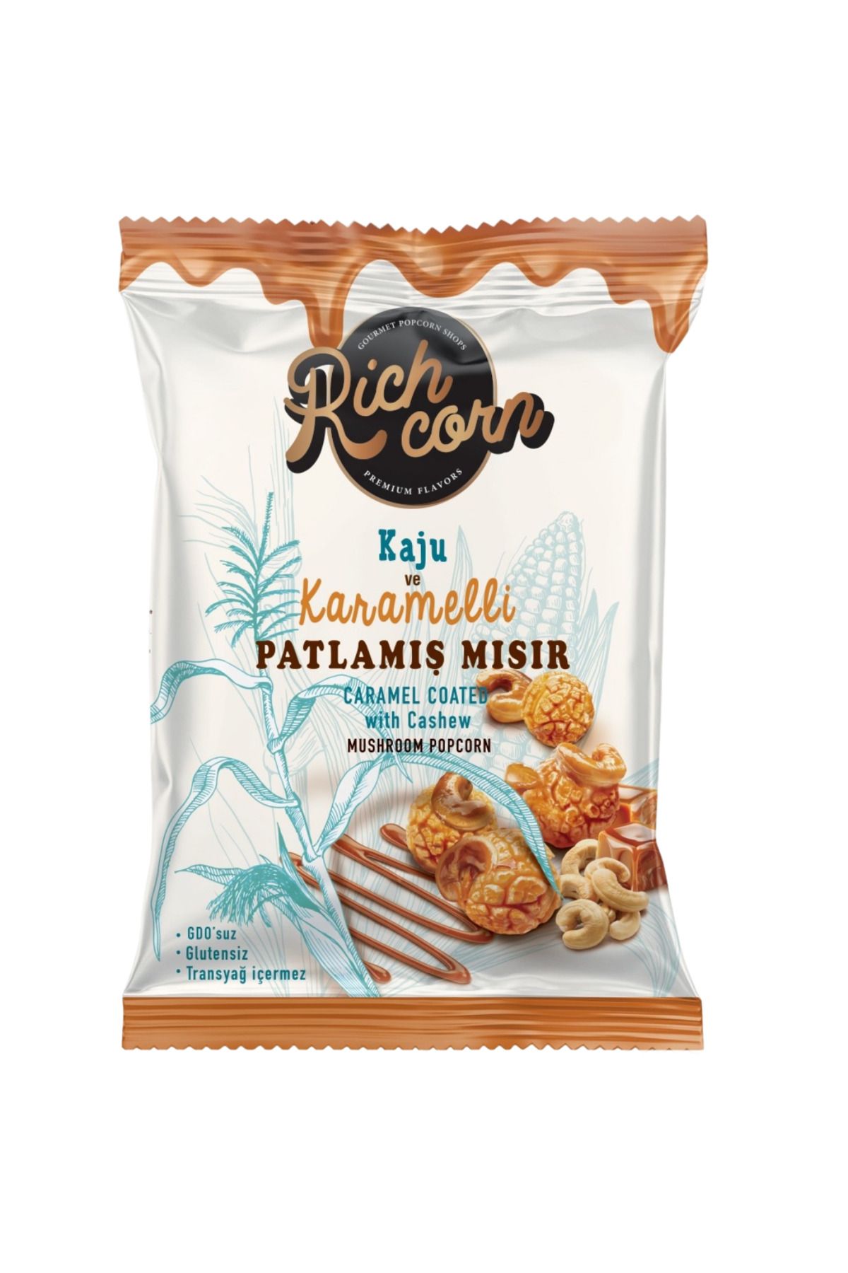 Rich Corn Kaju Karamelli Patlamış Mısır, Pop Corn , 50 GR